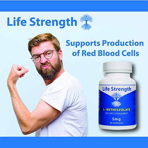LifeStrength L-Metilfolato pastillas cápsulas en mano