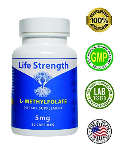 LifeStrength L-Metilfolato suplemento 90 cápsulas alta potencia