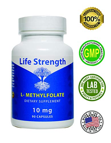 LifeStrength suplemento L-Metilfolato 10 mg cápsulas
