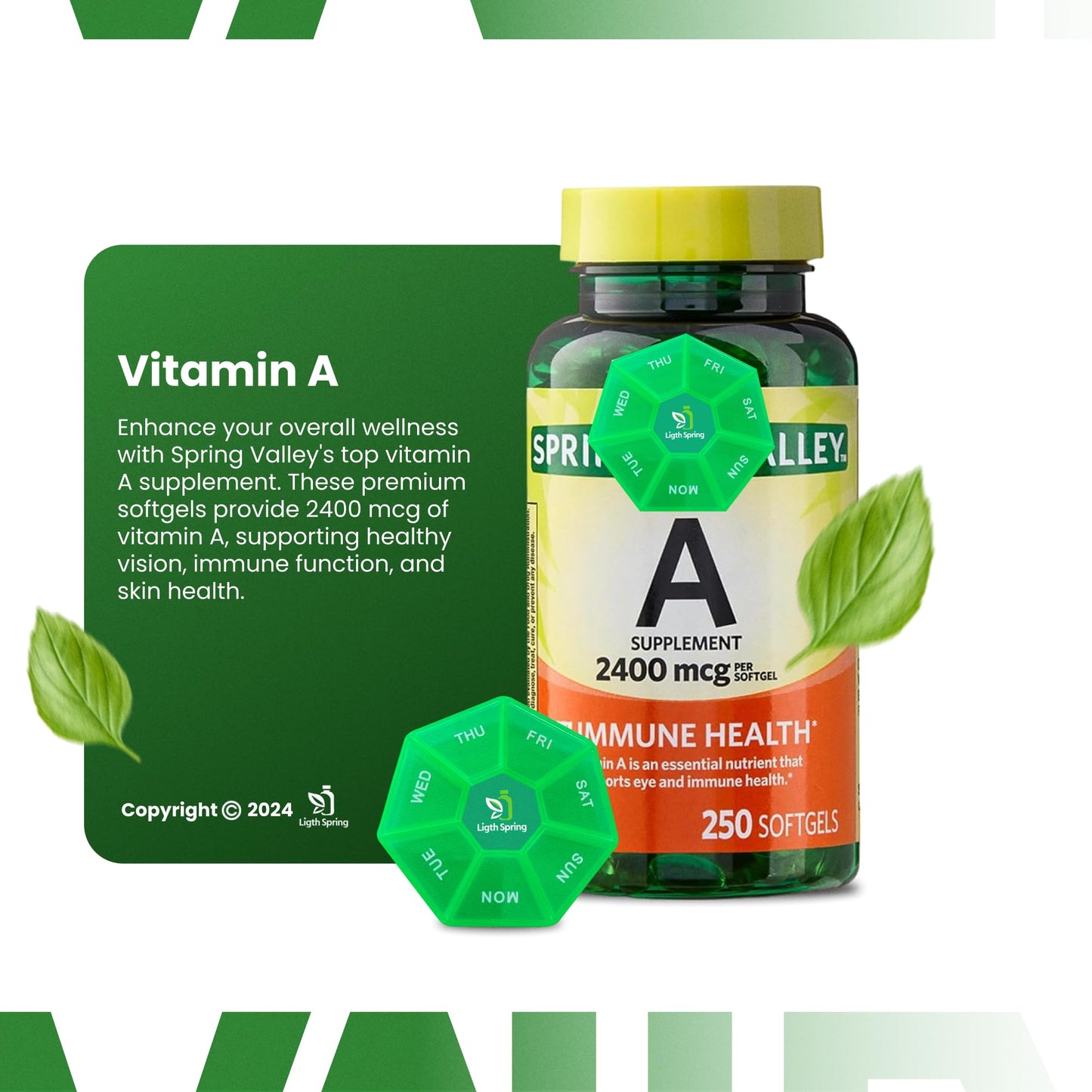LightSpring suplemento vitamina A caja lateral