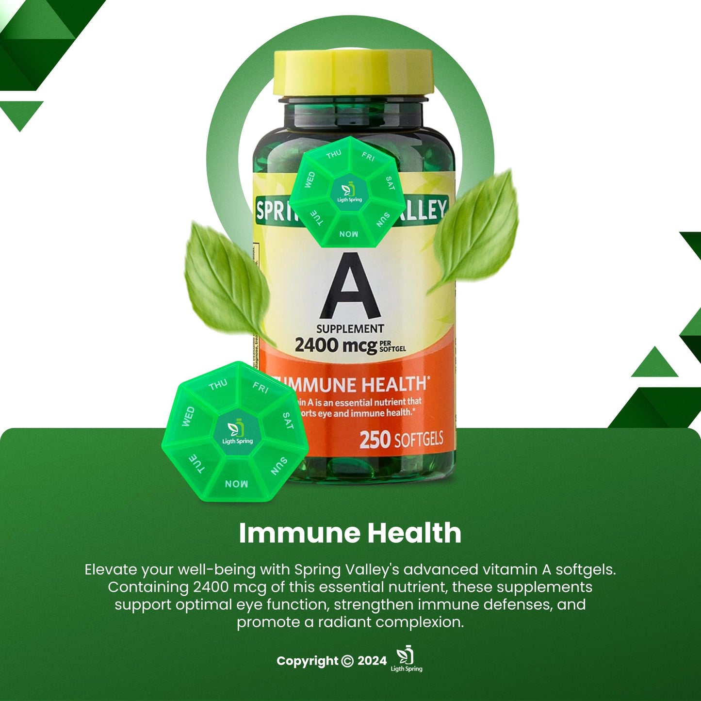 LightSpring vitamina a etiqueta instrucciones de uso