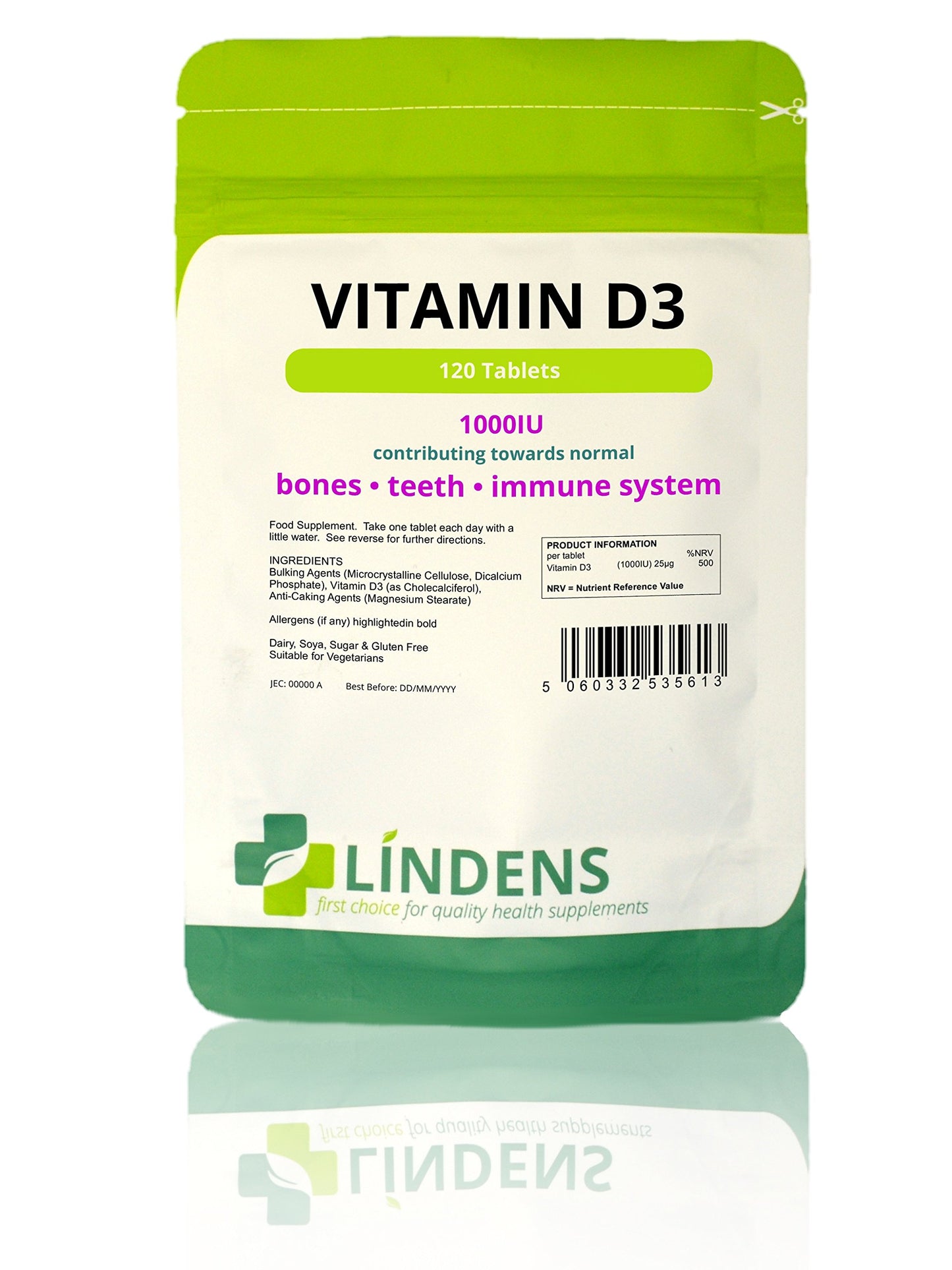 Lindens suplemento vitamina d3 5000 ui alta potencia
