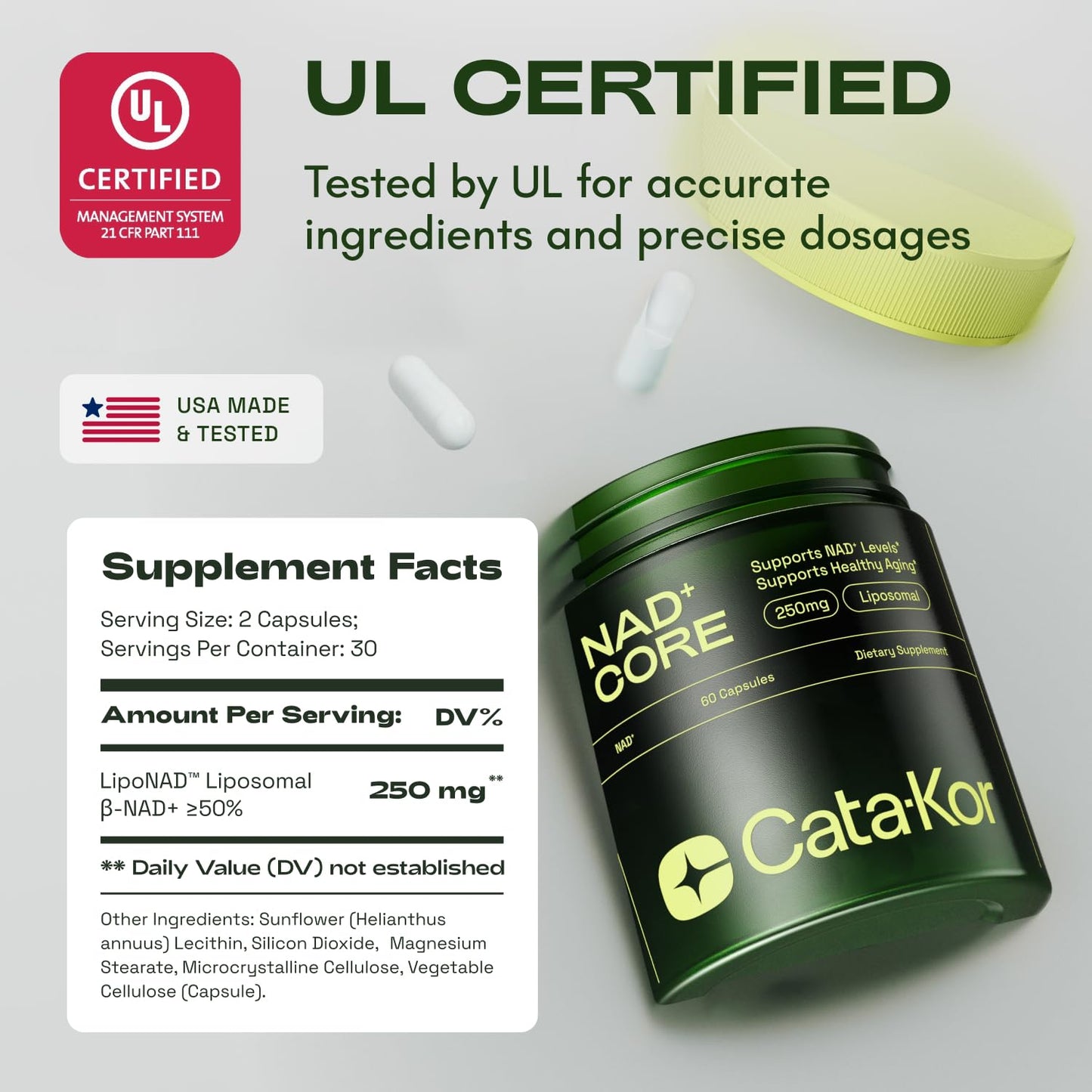 LipoNAD 250mg para apoyo celular y anti-edad