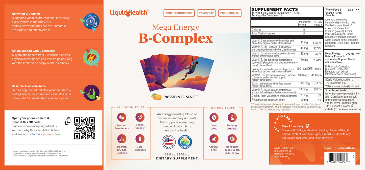 LIQUIDHEALTH suplemento complejo B vitalidad energía