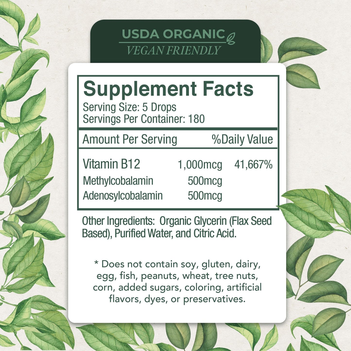LiveWise Naturals b12 suplemento vegano natural y sostenible