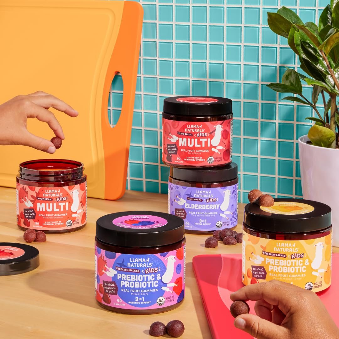 Llama Naturals vitaminas para niños en gomitas sabor frutas reales