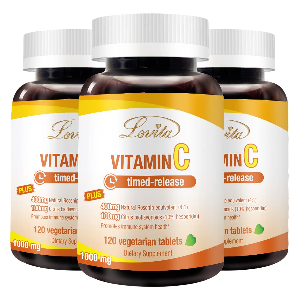 Lovita Vitamina C 120 tabletas vegetales liberación prolongada