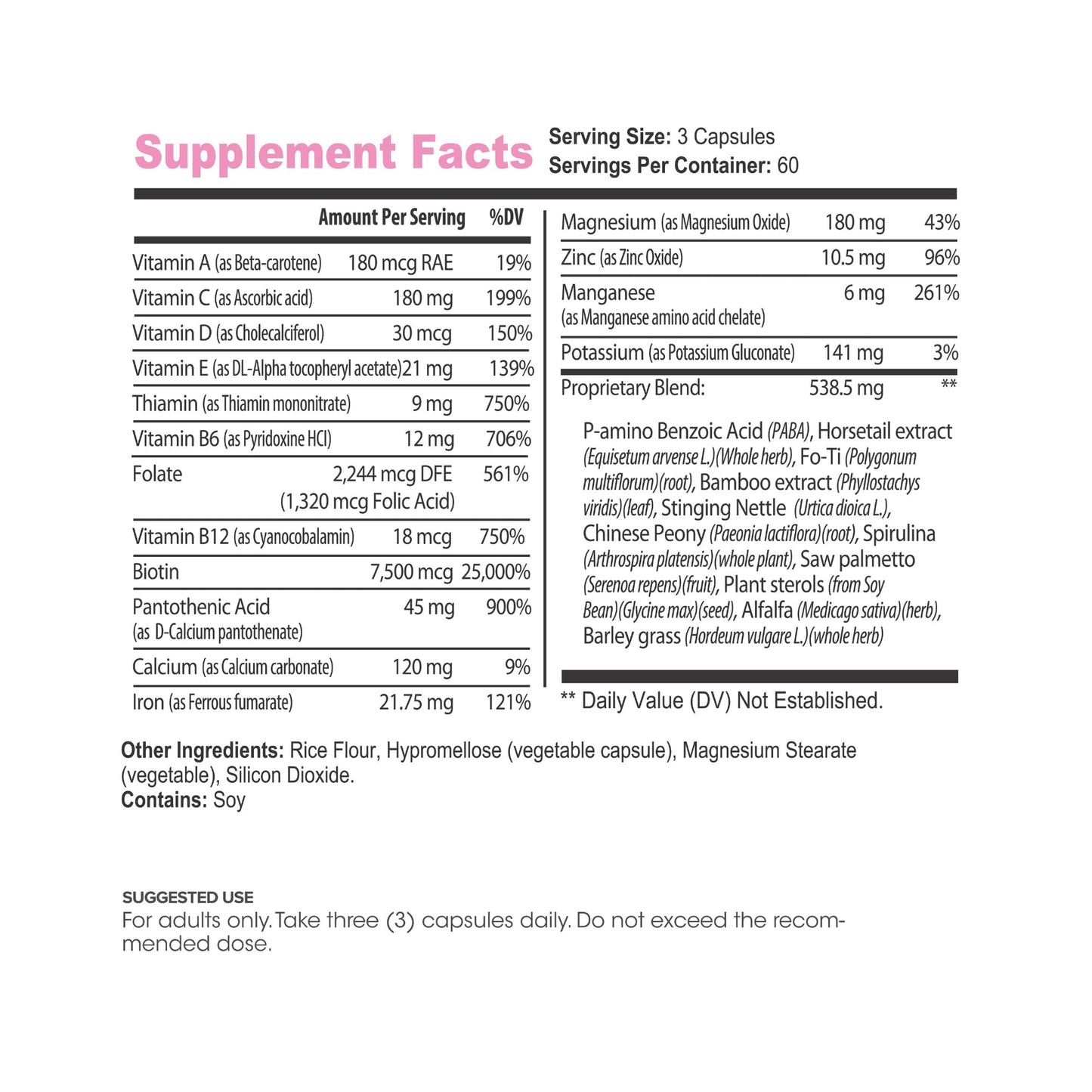 Lumen Naturals caja de suplemento para mujeres con vitaminas