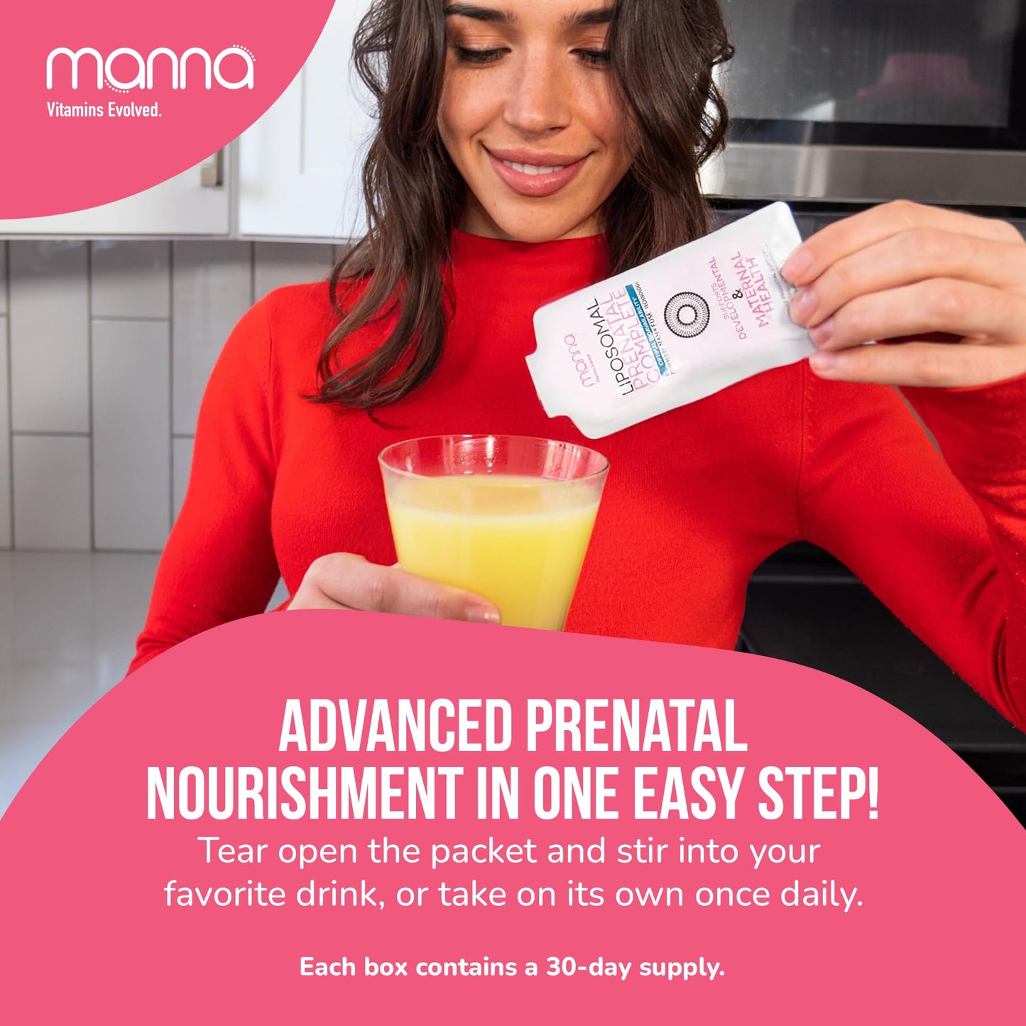 Manna vitaminas prenatales con calcio y omega-3 para embarazo