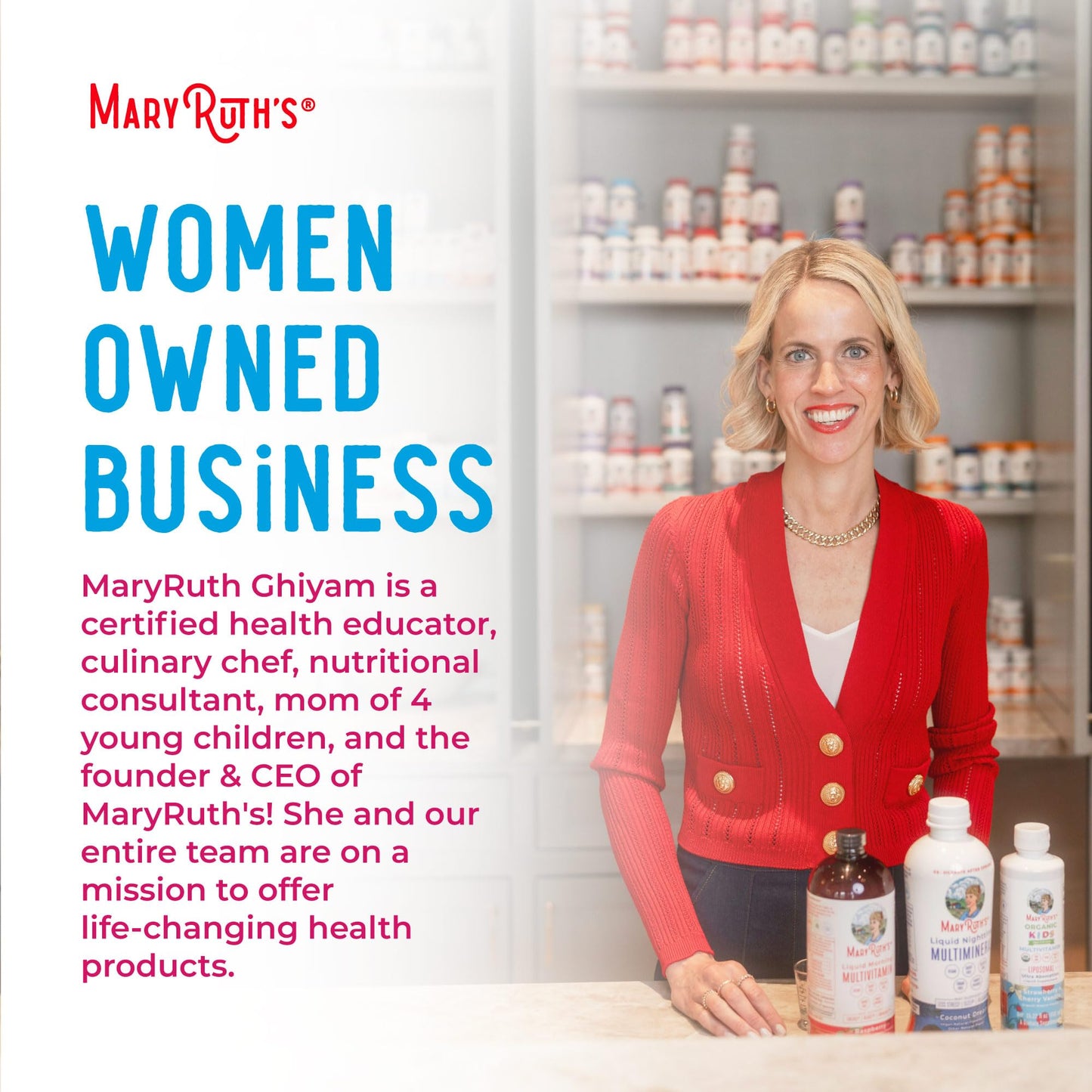 Negocio liderado por mujeres MaryRuth Organics