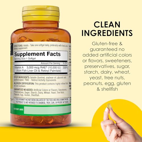 Mason Natural vitamina a fórmula pura cuidado ocular e inmunidad