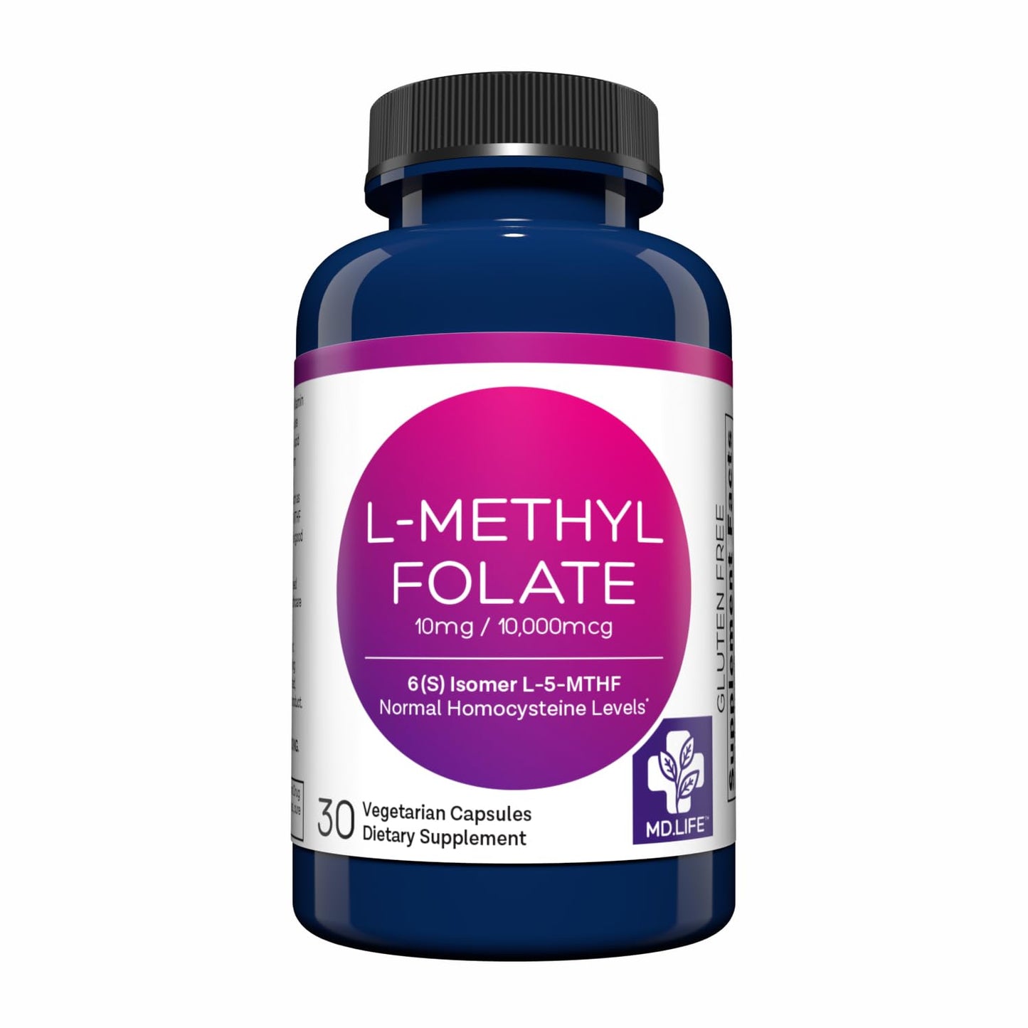 MD Life l-metilfolato suplemento caja frontal 30 cápsulas