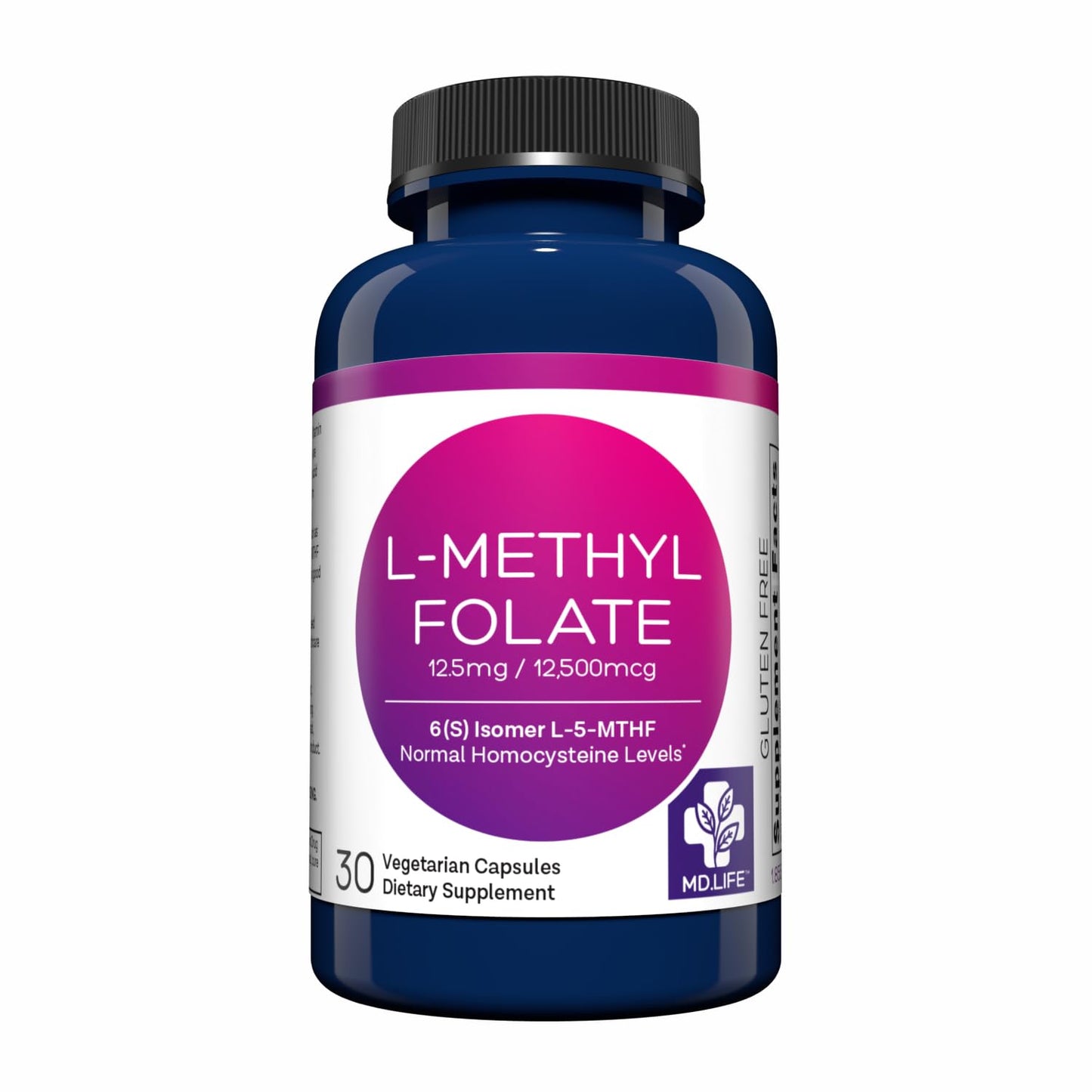 MD Life L Metilfolato suplemento 12.5 mg caja frontal