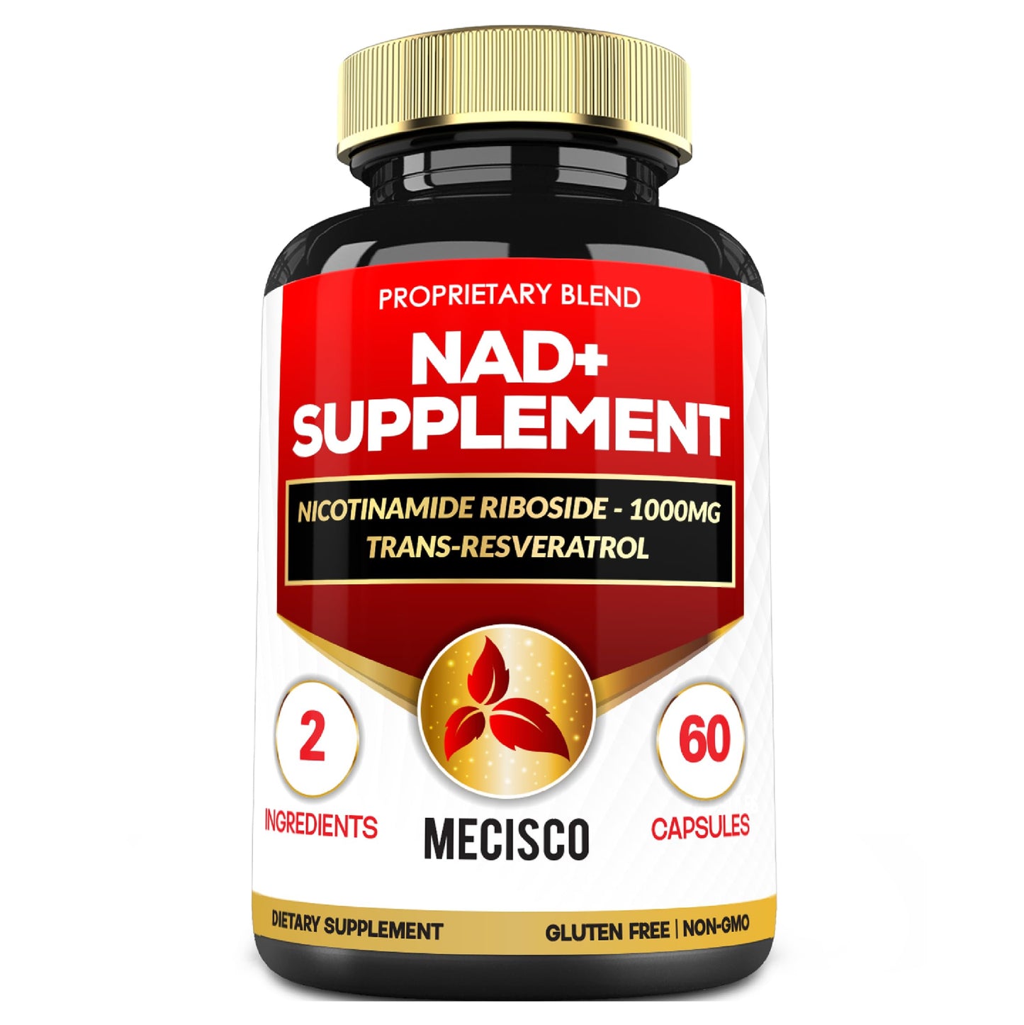 Mecisco suplemento NAD+ 2en1 botella 60 cápsulas