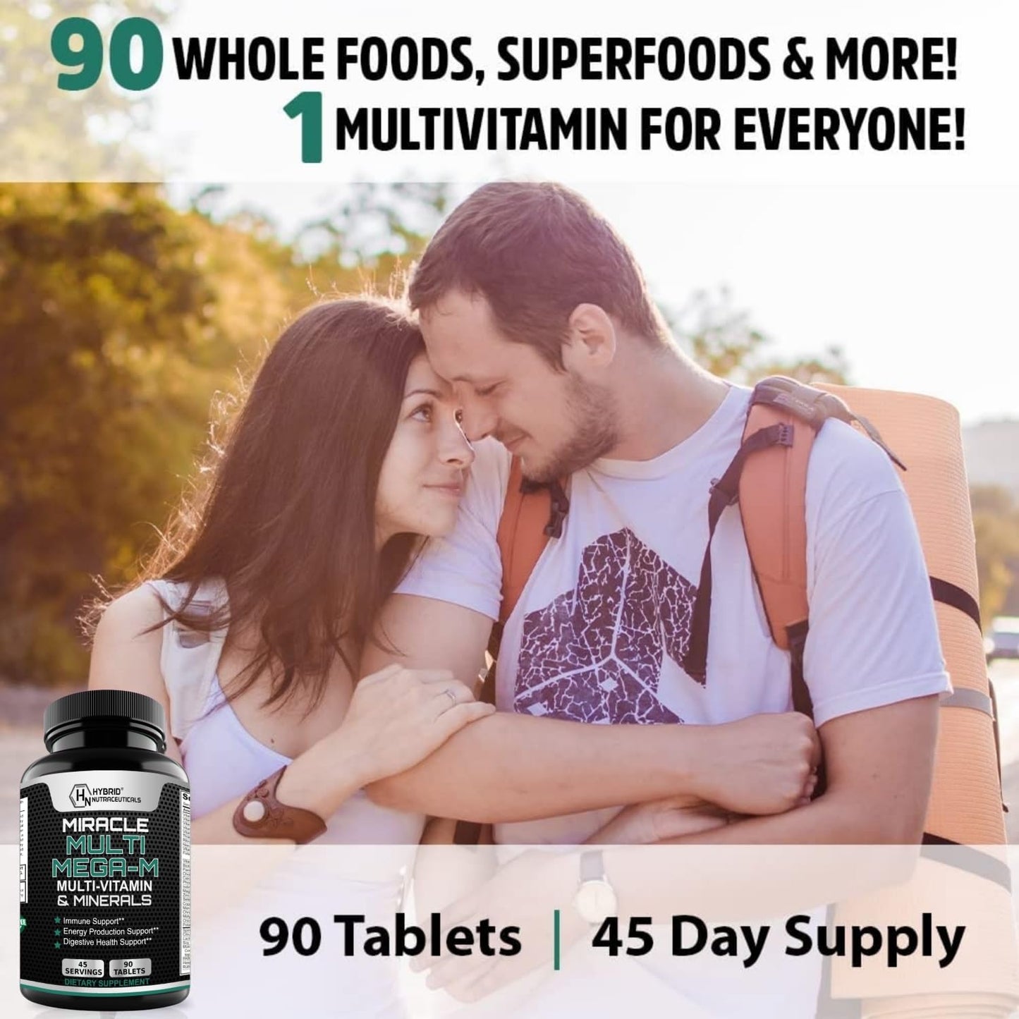 MEGA-M multivitamínico con enzimas para el corazón.
