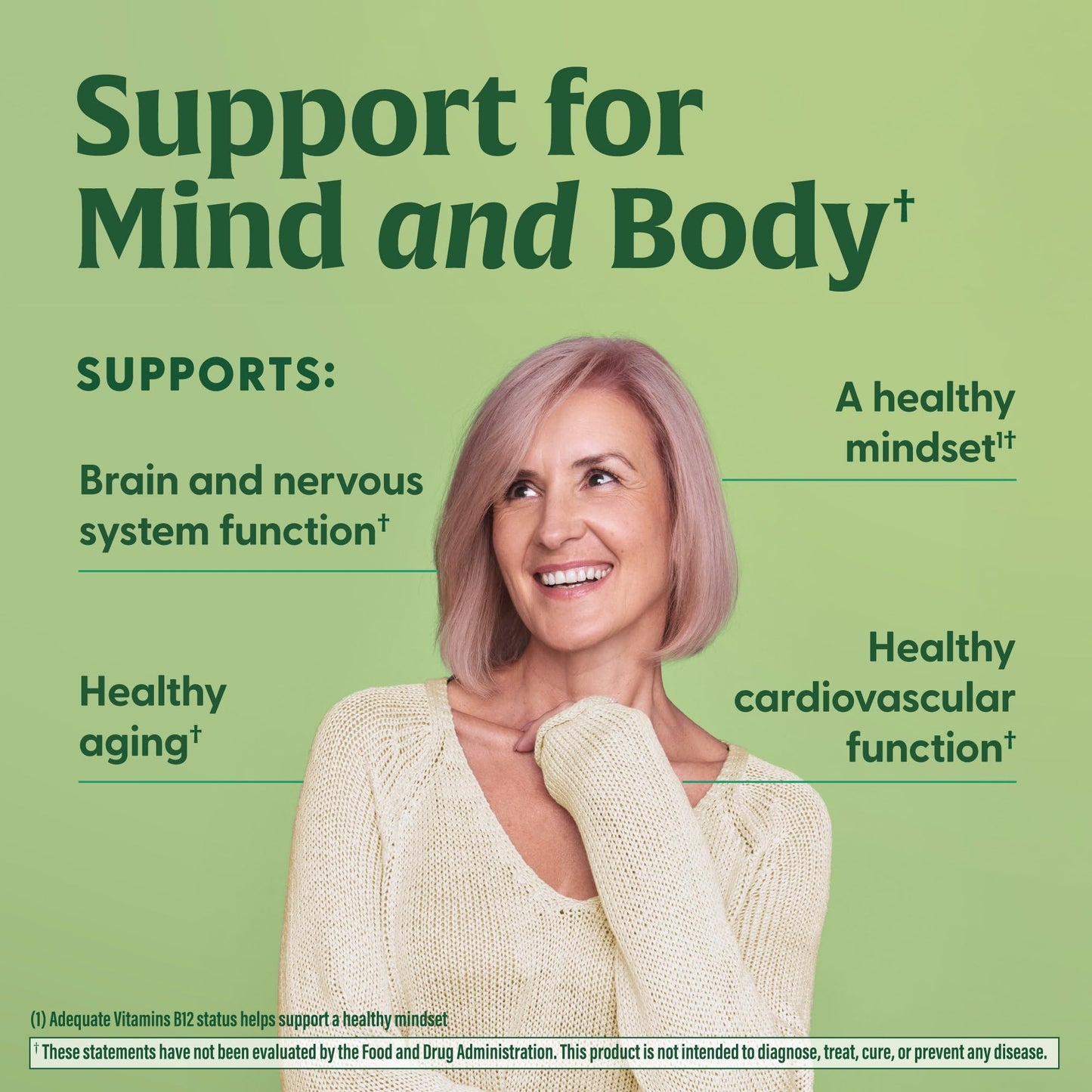 MegaFood cápsulas B12 apoyo sistema nervioso y energía