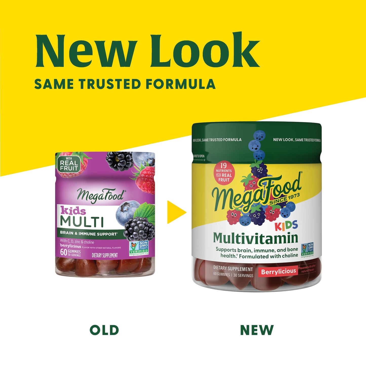 MegaFood gomitas multivitaminas vit c d zinc colina frutas niños