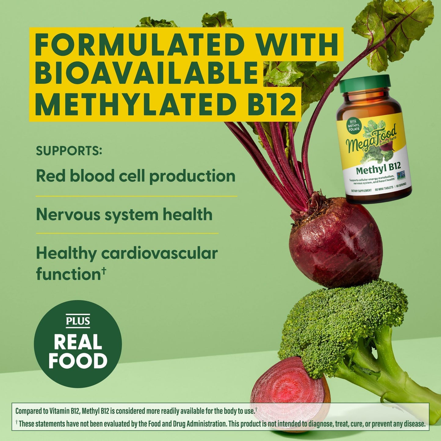 Megafood metil b12 suplemento para función cardiovascular y energía