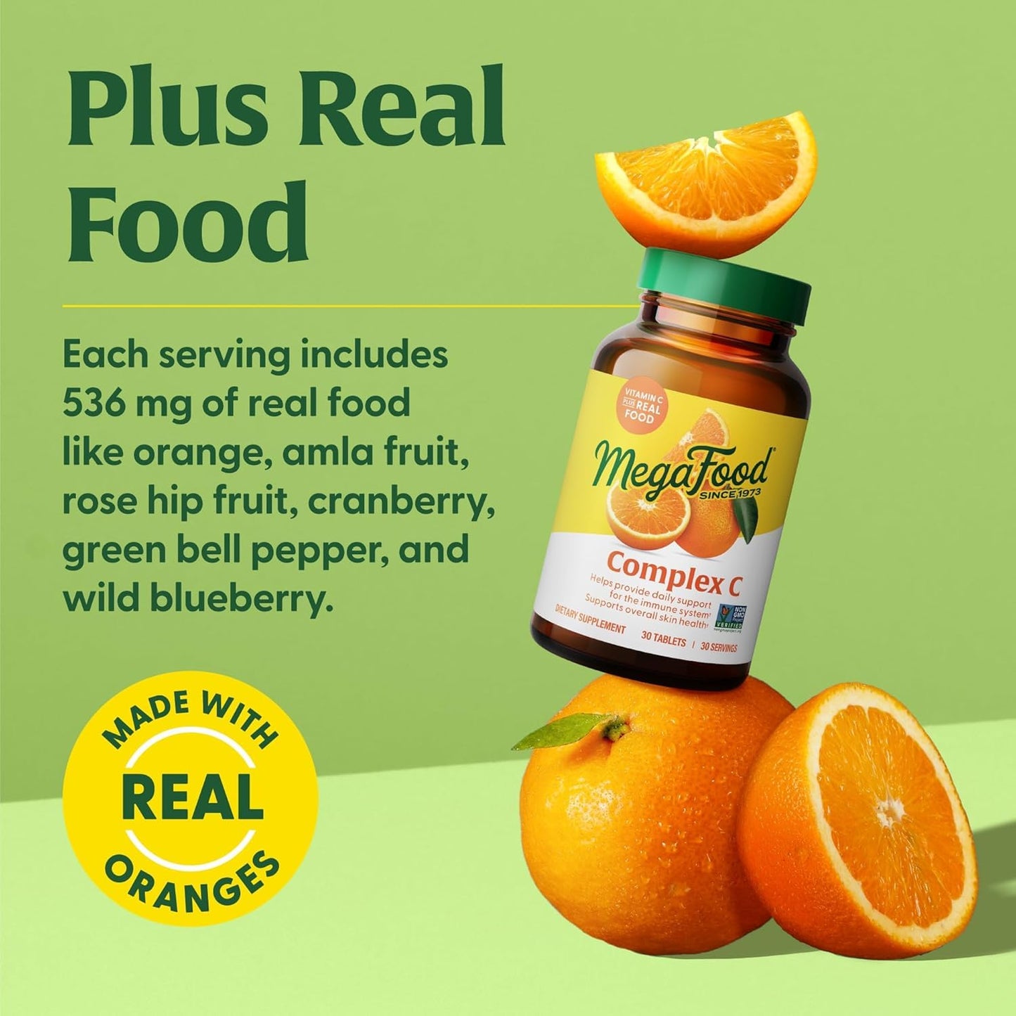 MegaFood Vitamin C Complex C tabletas sin gluten y kosher