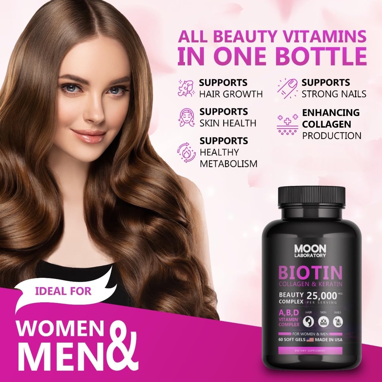 Mejora crecimiento cabello y fortalece uñas con biotina