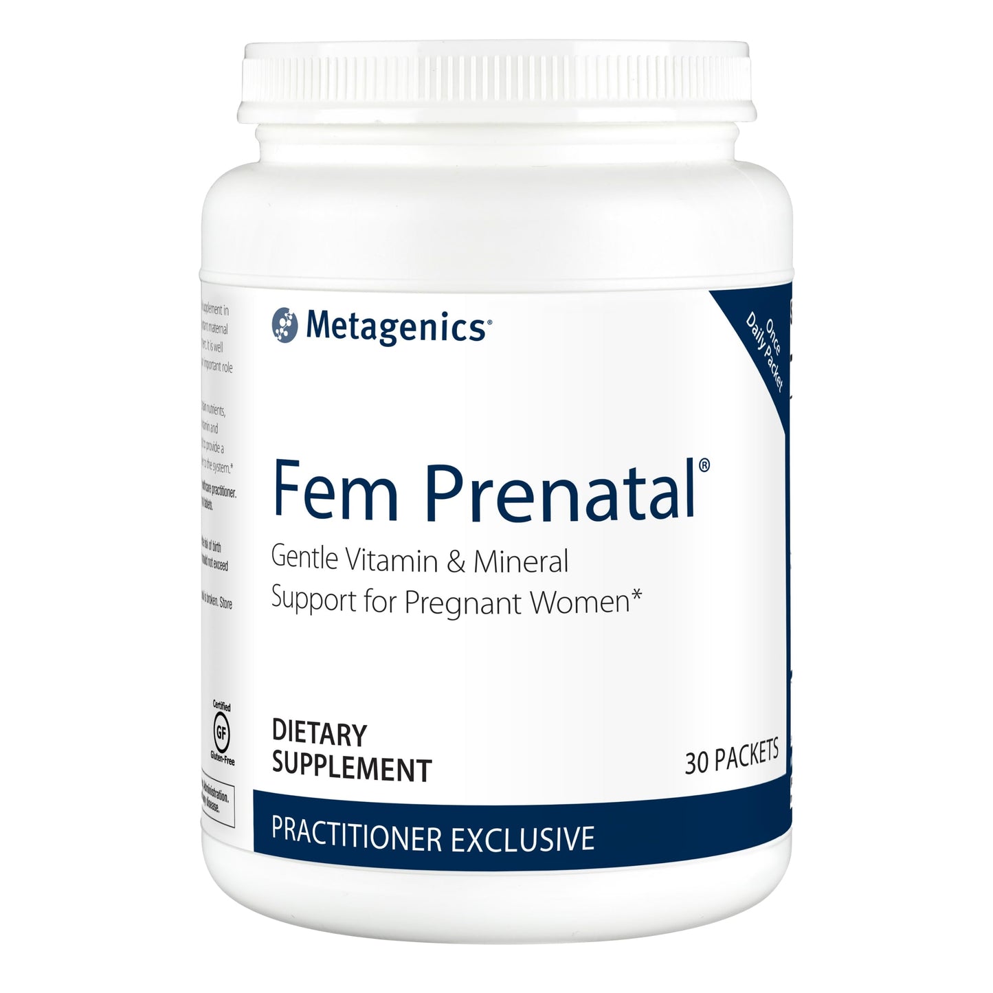 Metagenics Fem Prenatal suplemento vitaminico para embarazo 30 sobres