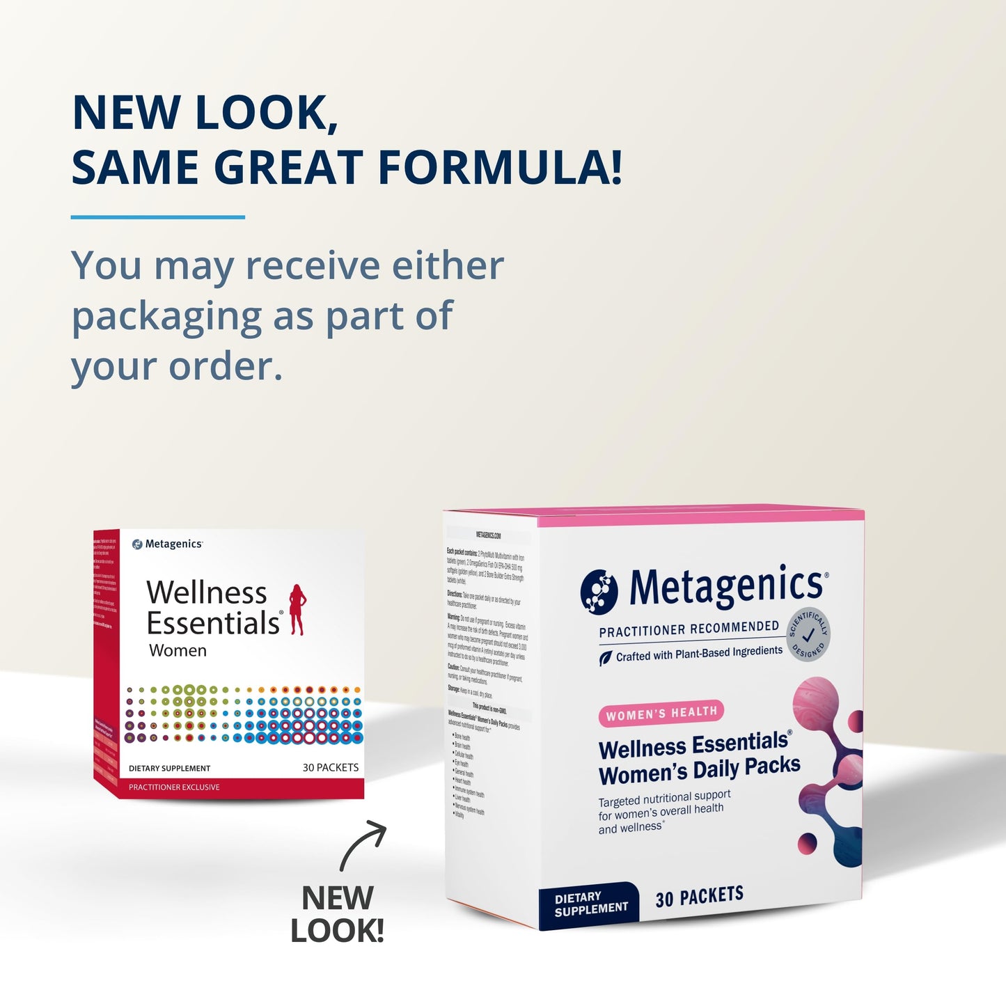 Multivitaminas para mujeres de Metagenics incluyendo omega-3