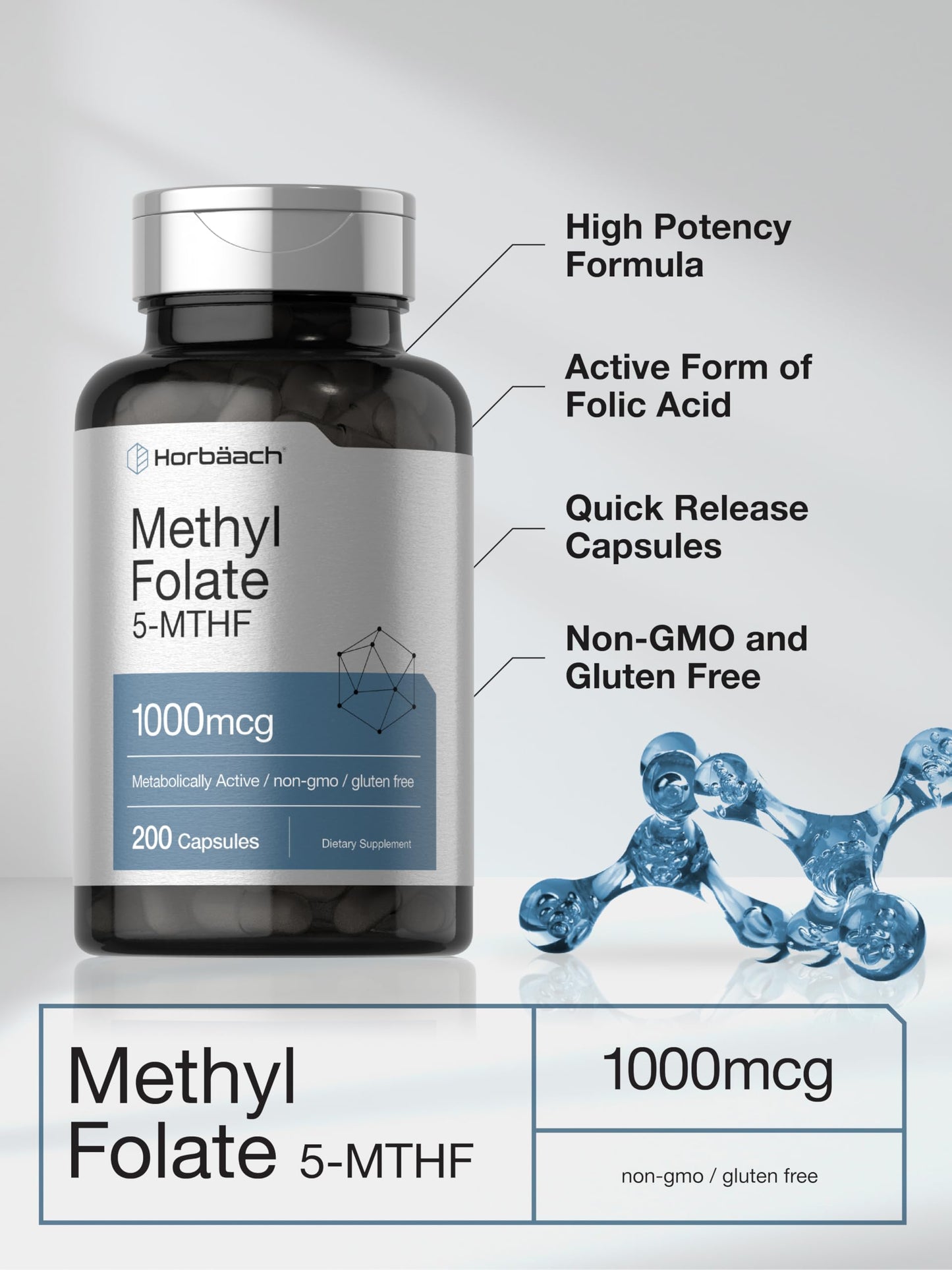 Metilfolato 1000 mcg Horbäach calidad superior