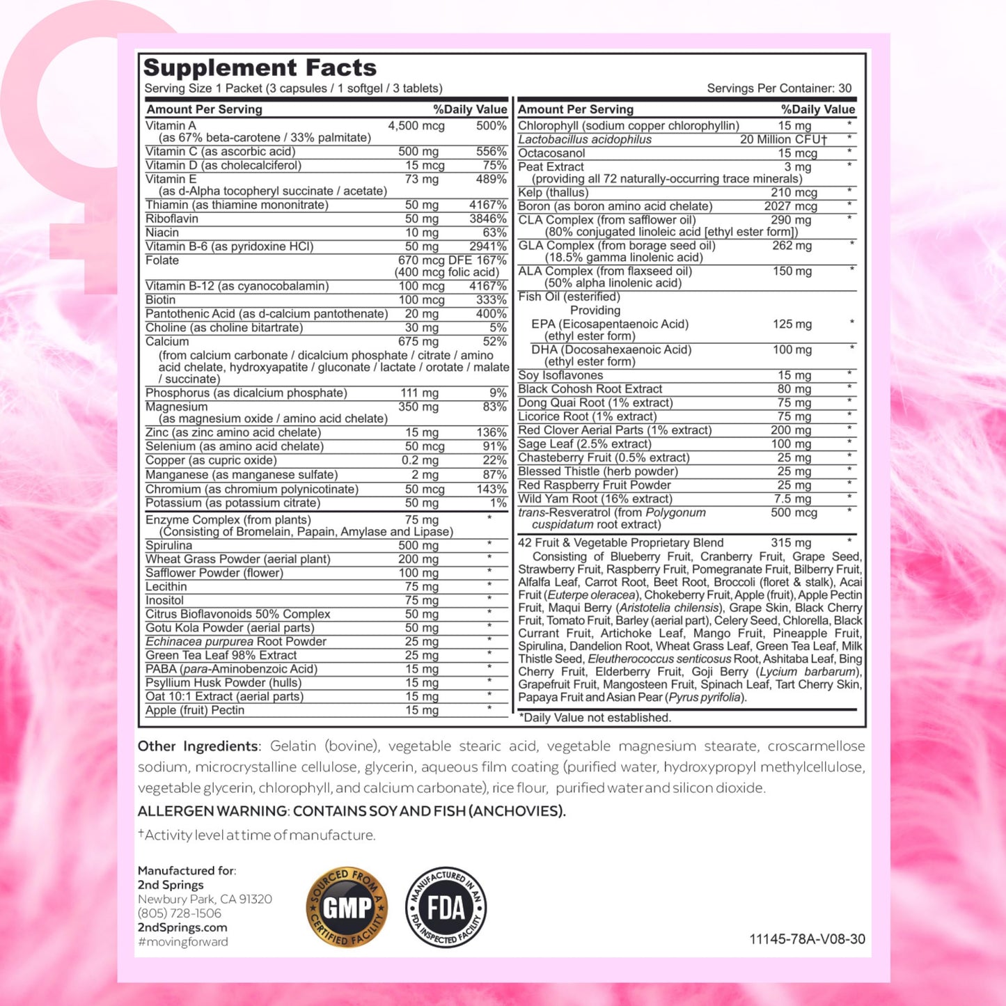 Mezcla de frutas y vegetales del multivitamínico
