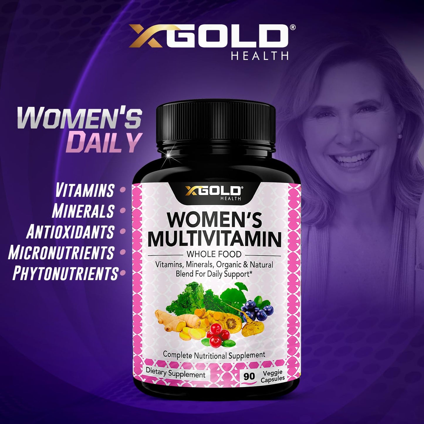 Mezcla de superalimentos incluidos en el multivitamínico