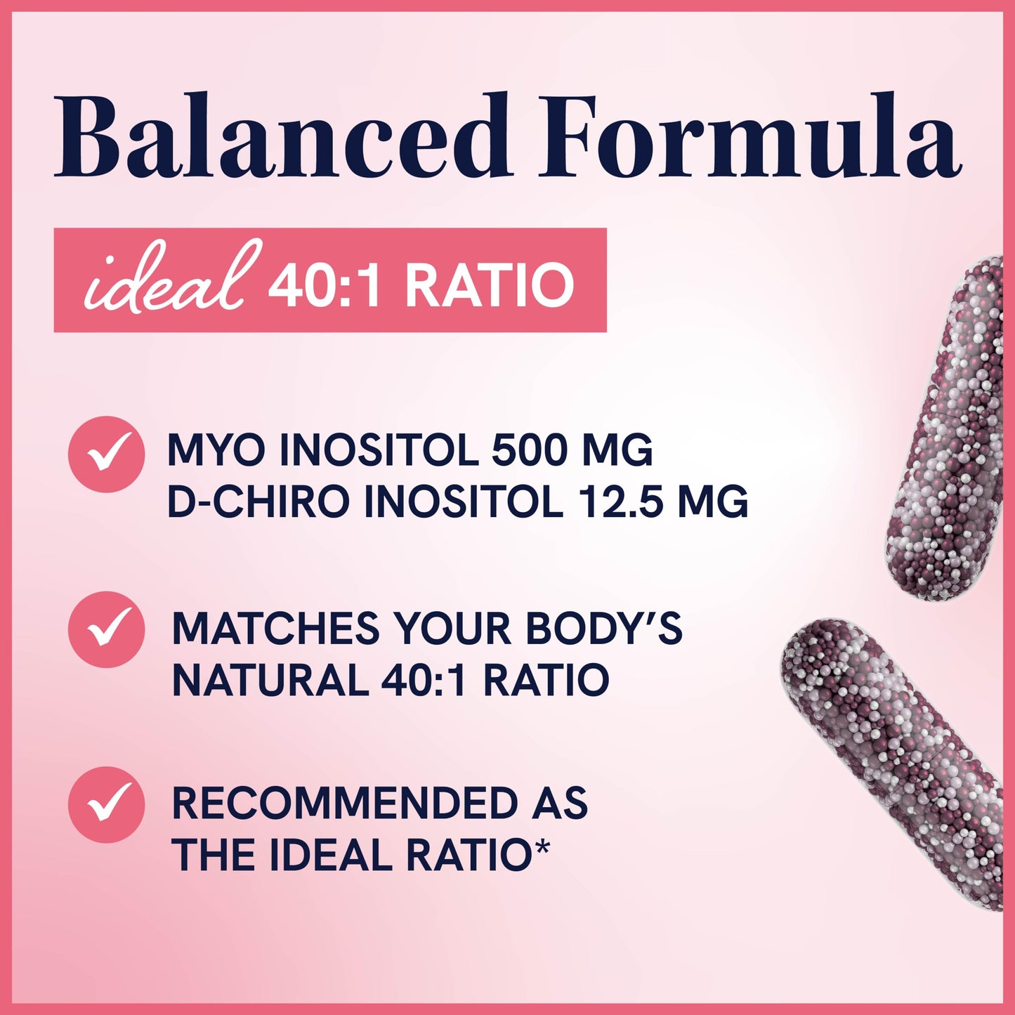 Microcápsulas de Myo y D-Chiro Inositol para ciclo menstrual regular