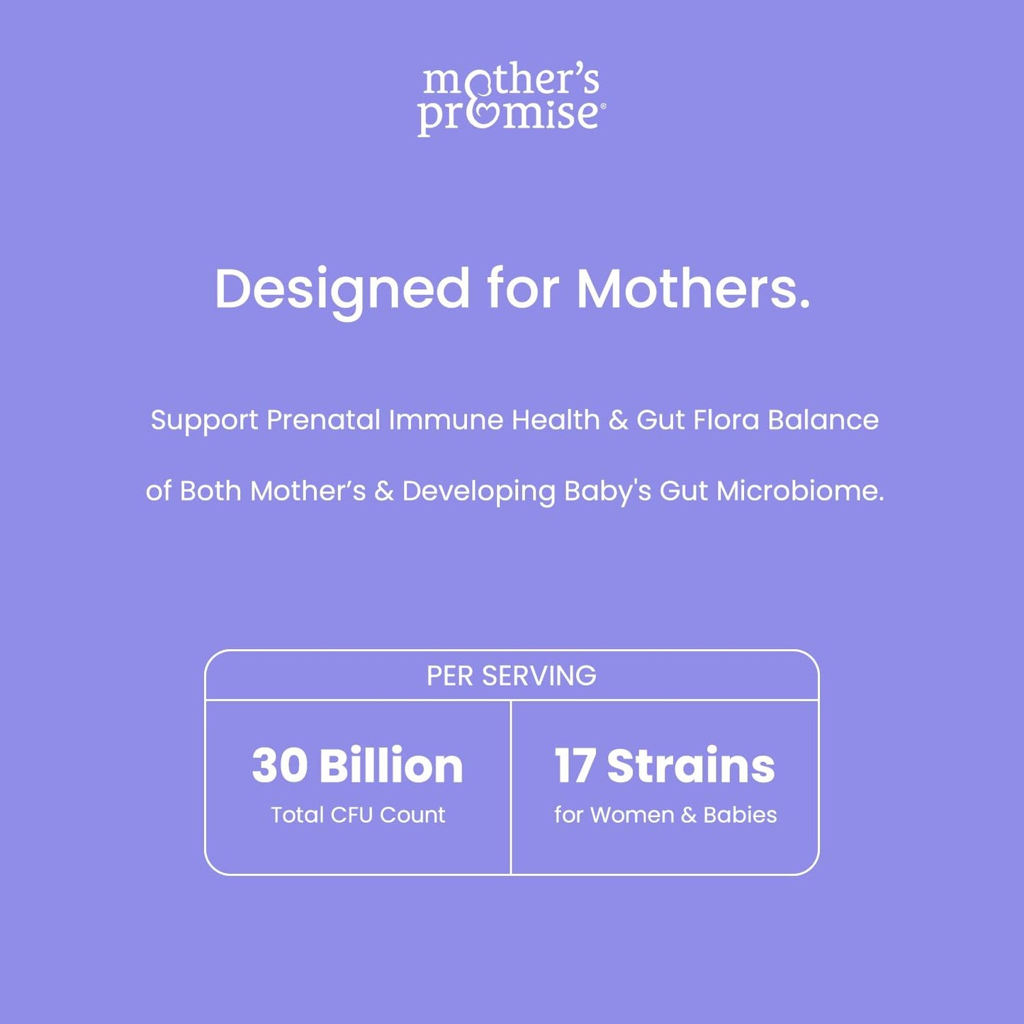 Mothers Promise paquete prenatal con DHA y probióticos premium