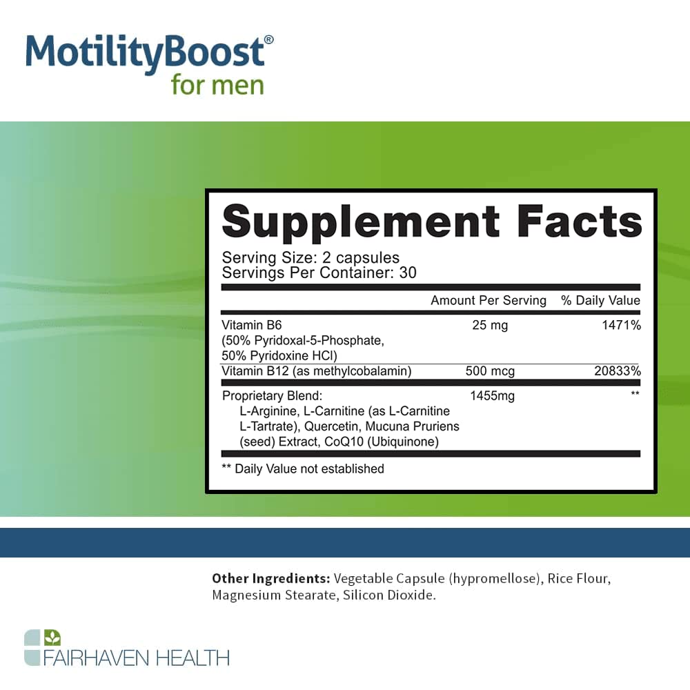 MotilityBoost con L-Carnitina para mejorar motilidad espermática