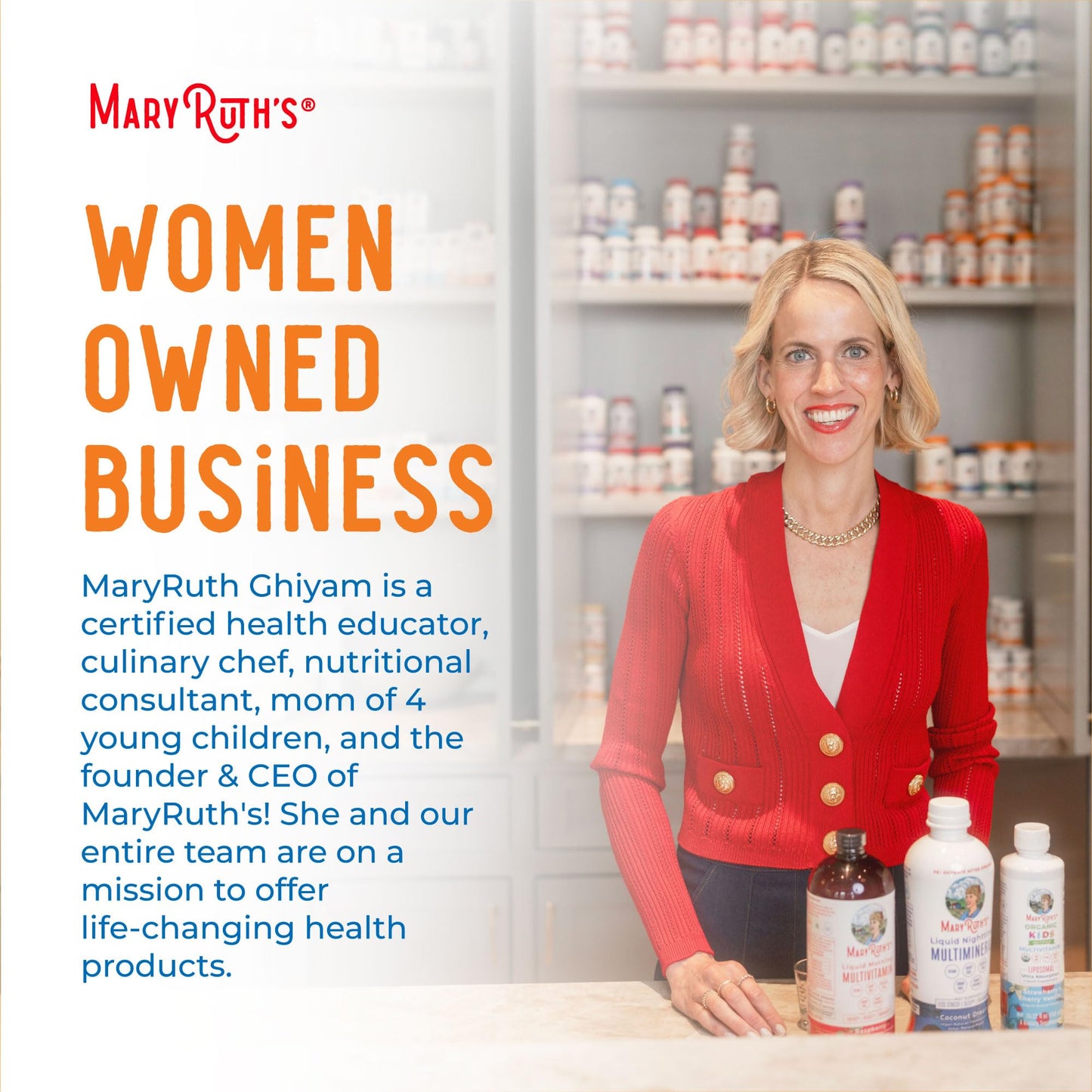 mujer con producto MaryRuth