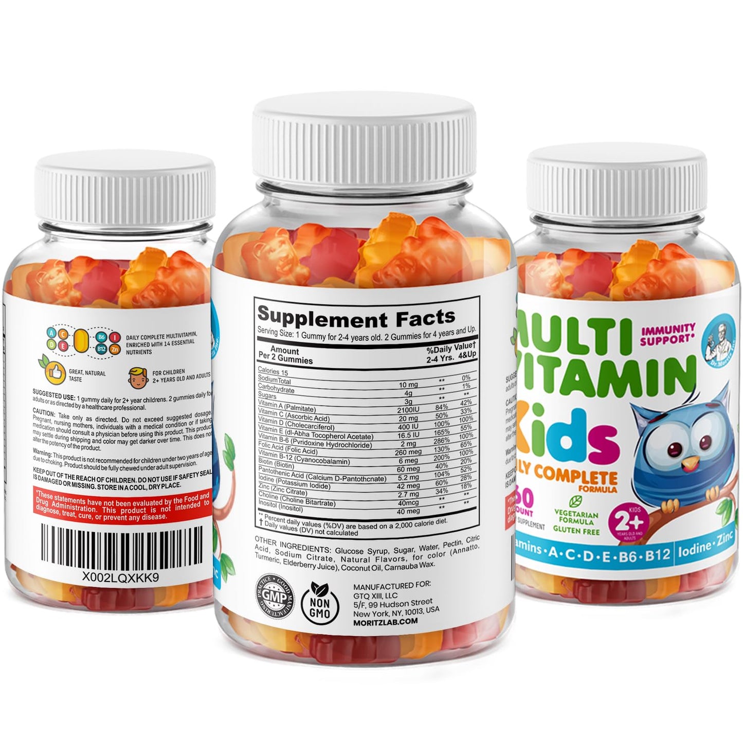 Multivitaminas DR. MORITZ para niños amigables con los dientes
