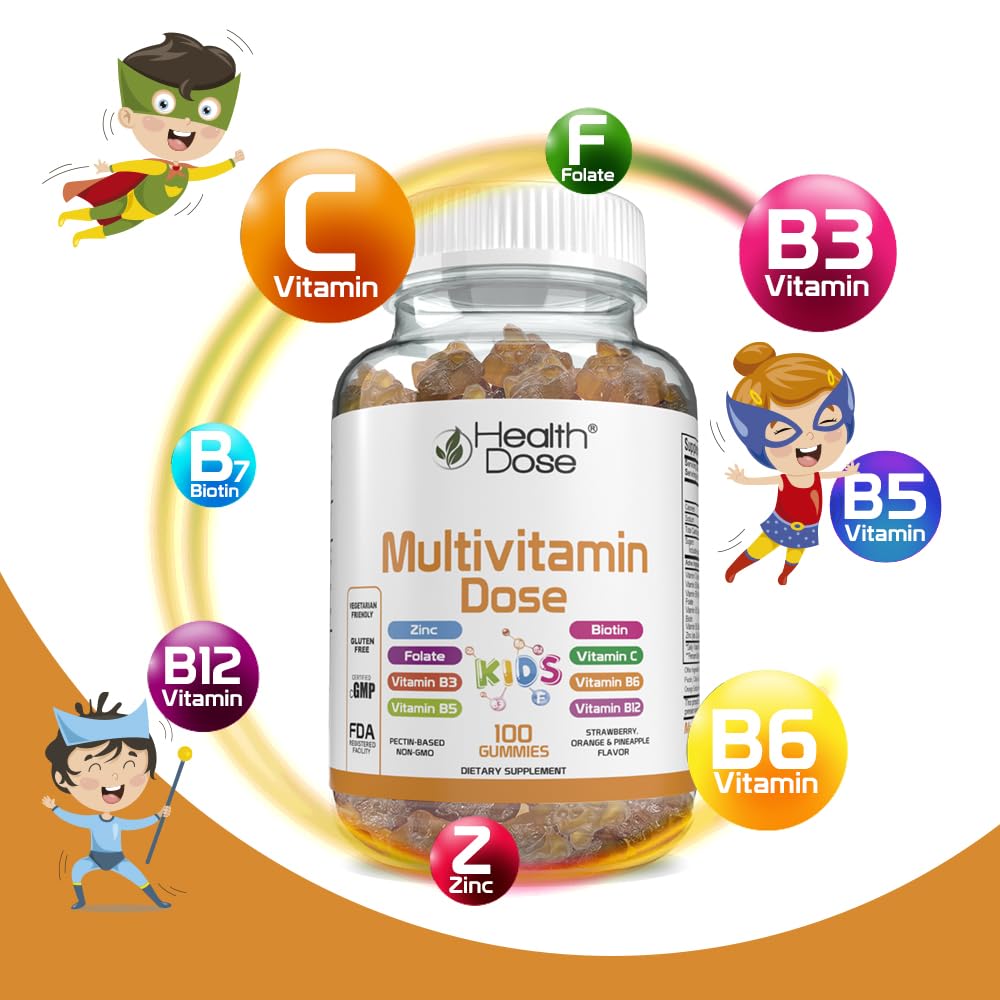 Multivitaminas con vitaminas B3, B5, B6 para niños