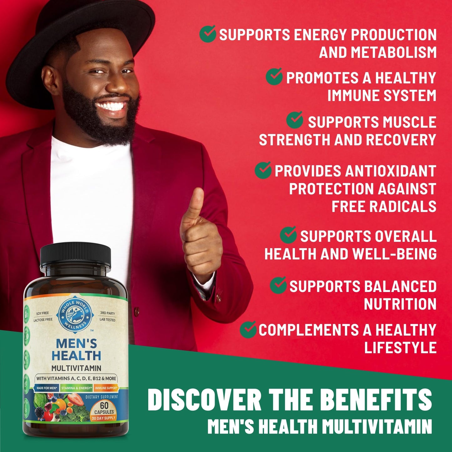 Multivitaminas para hombres: beneficios de la salud general