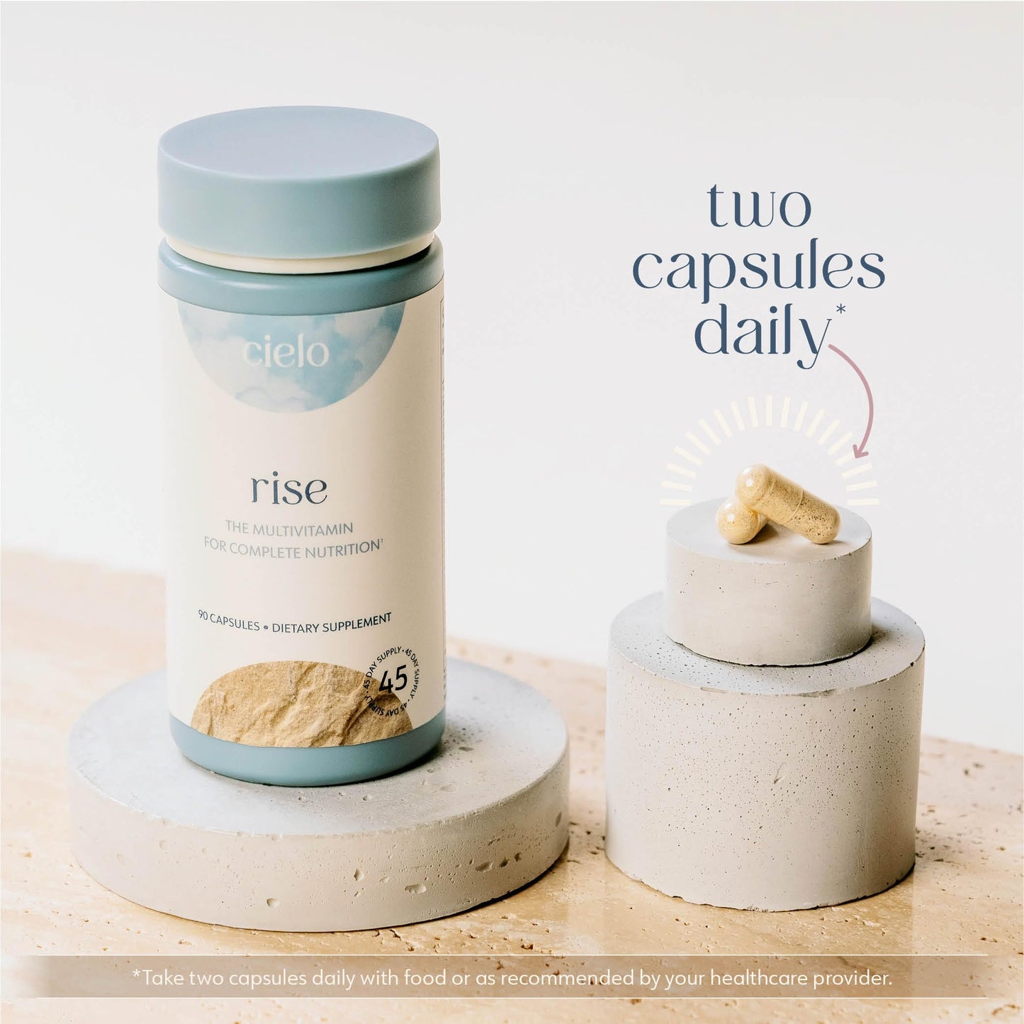 Multivitaminas Cielo Rise embalaje.