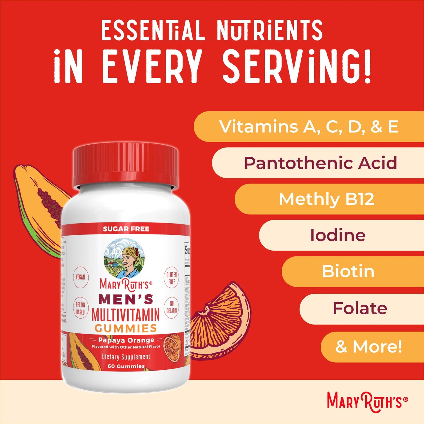 Multivitaminas en gomitas MaryRuth's, vitaminas A,C,D y más.