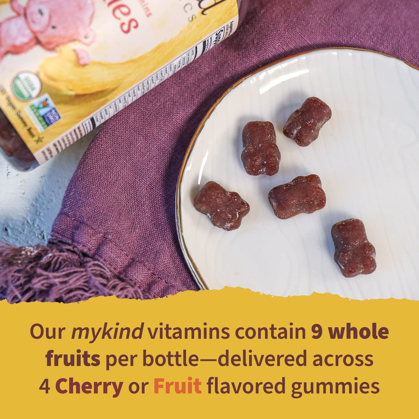 Multivitaminas gomitas sabor cereza para niños de Garden of Life