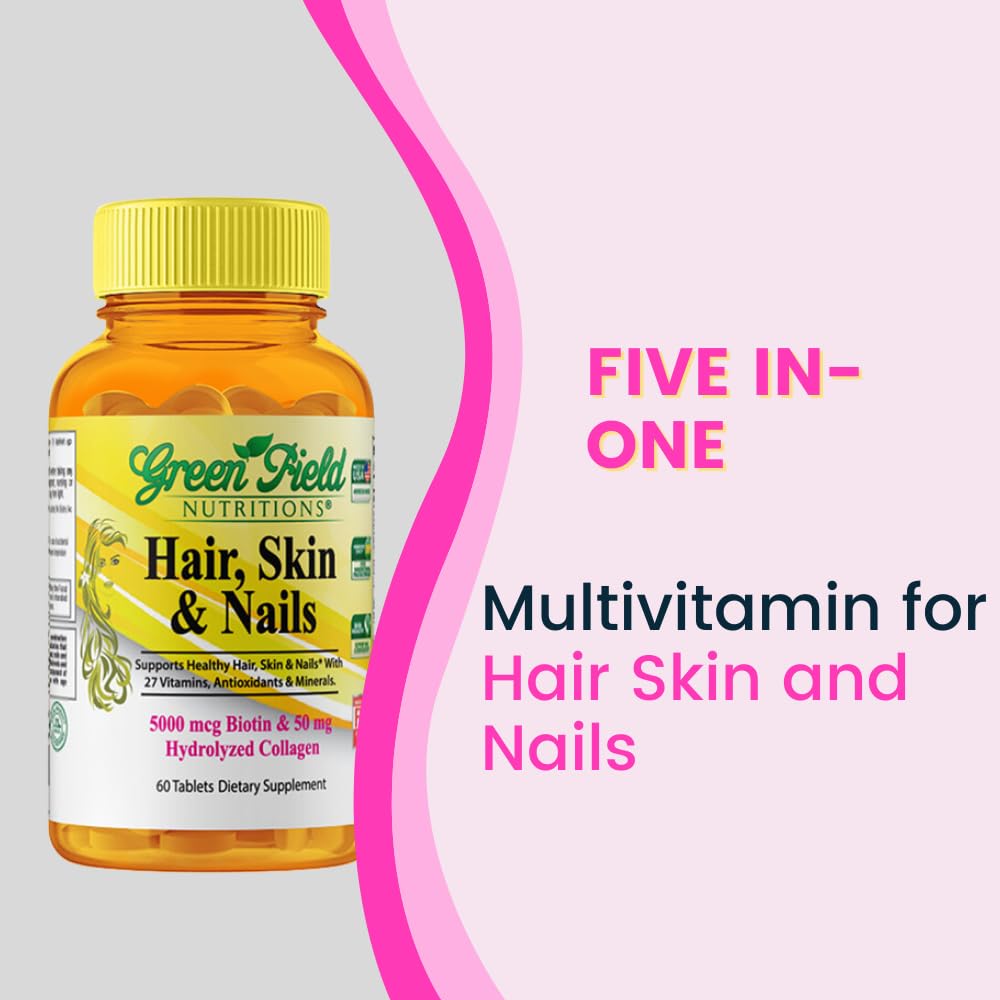 Multivitaminas halal Greenfield para cabello y piel