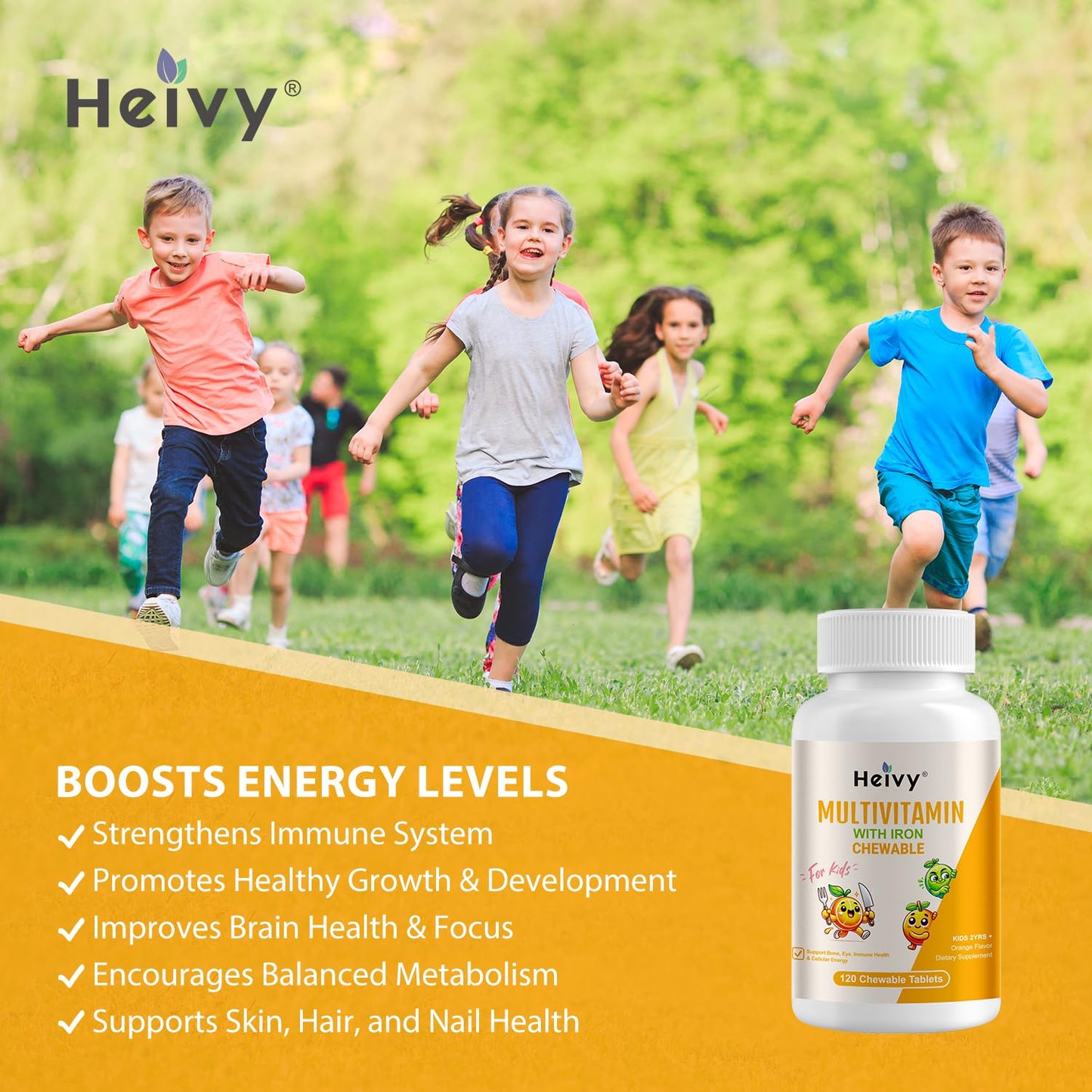 Multivitaminas infantiles para energía diaria