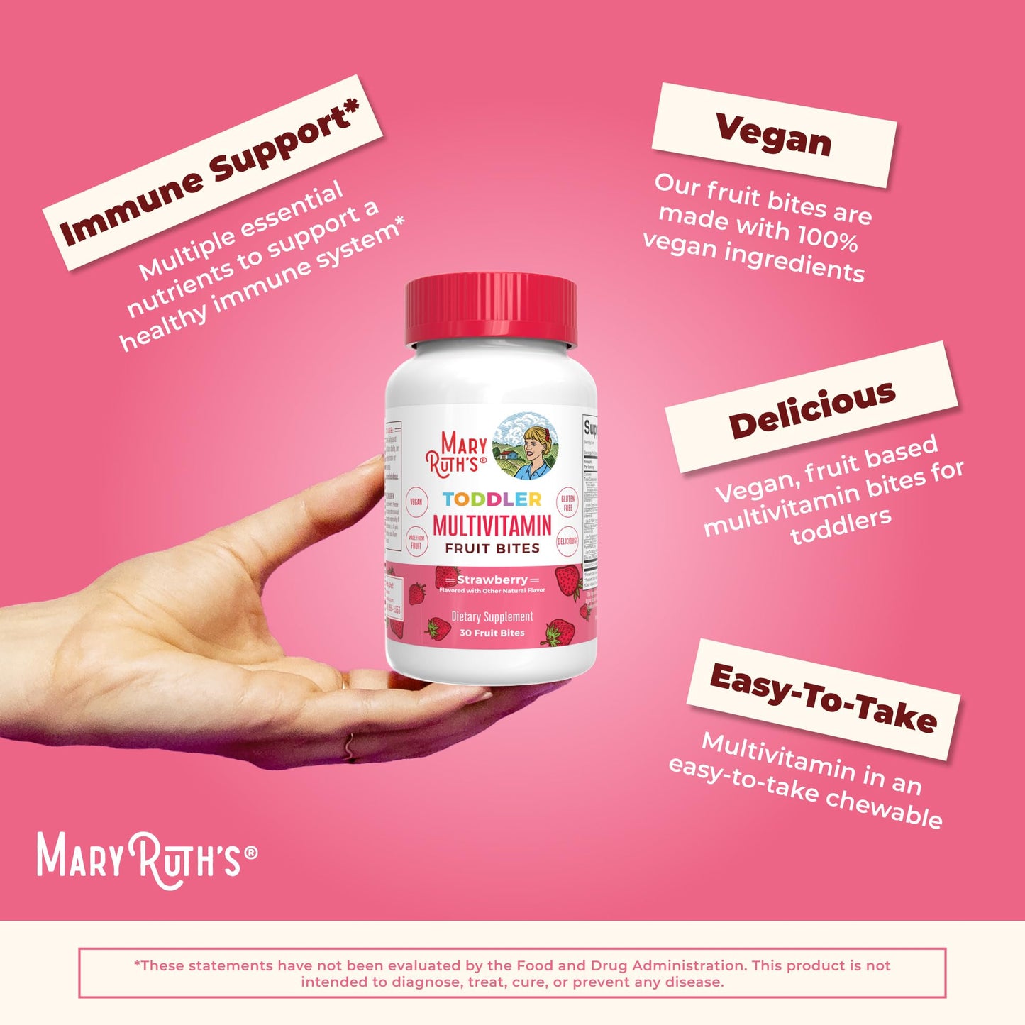Multivitaminas infantiles MaryRuth's 30 dosis individuales en caja