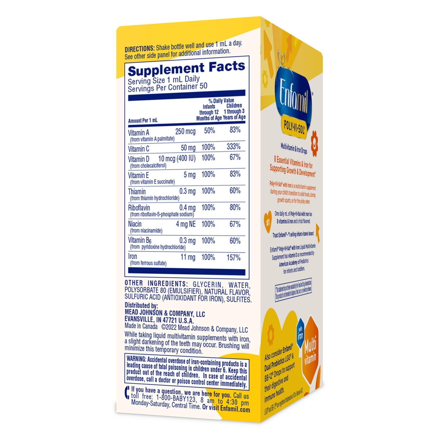 Multivitaminas líquidas Enfamil para apoyo en crecimiento y desarrollo