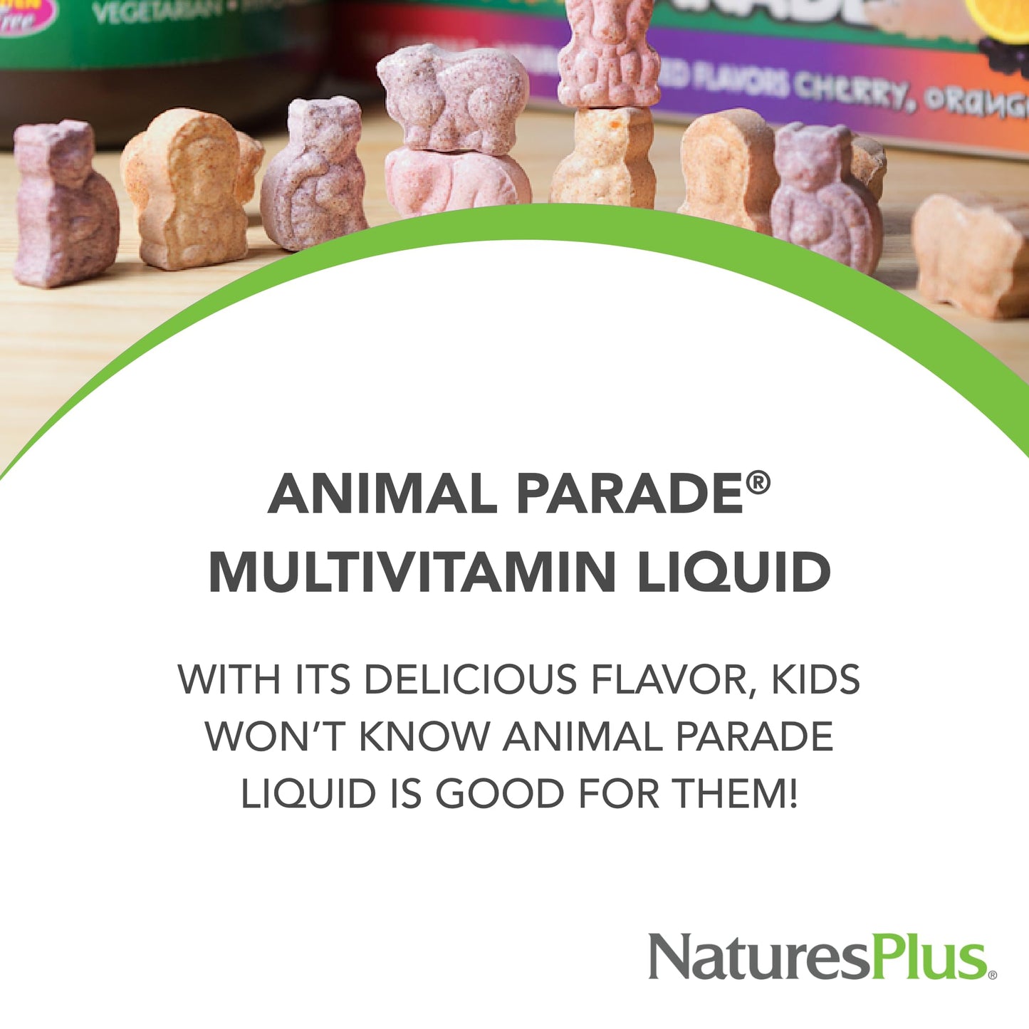 Multivitaminas líquidas para niños NaturesPlus Animal Parade