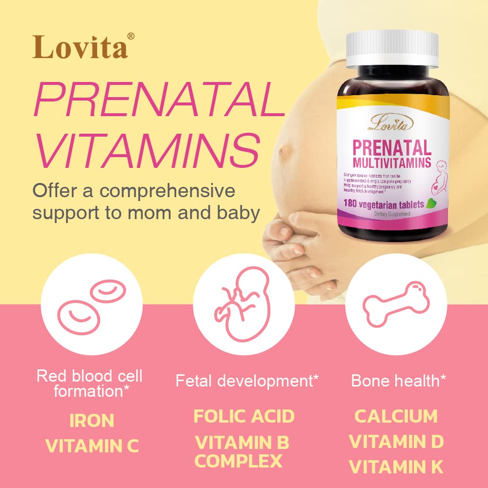 Multivitaminas Lovita para mamá y bebé durante embarazo