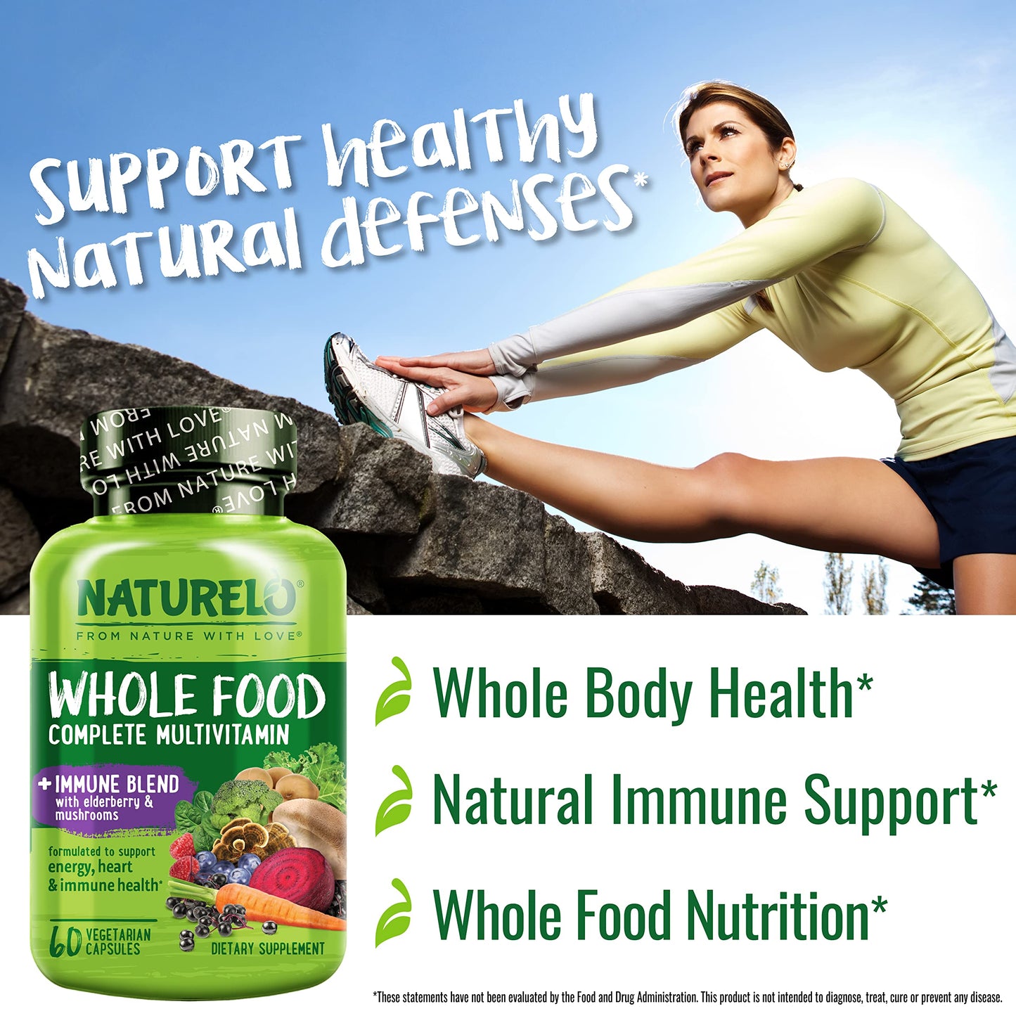 Multivitaminas NATURELO de alimentos integrales con amor
