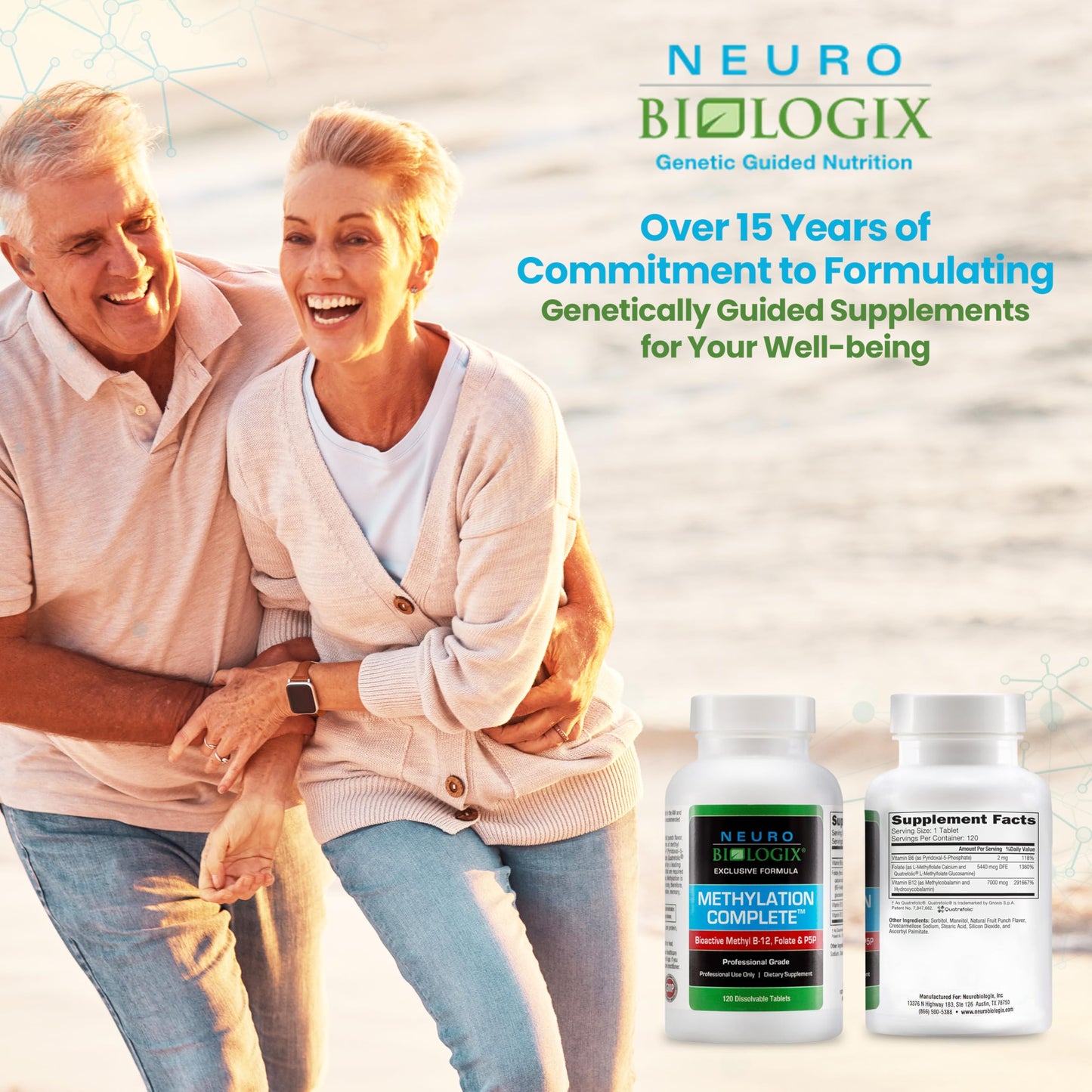 Multivitaminas Neuro Biologix Complex B Metilado 120 tabletas