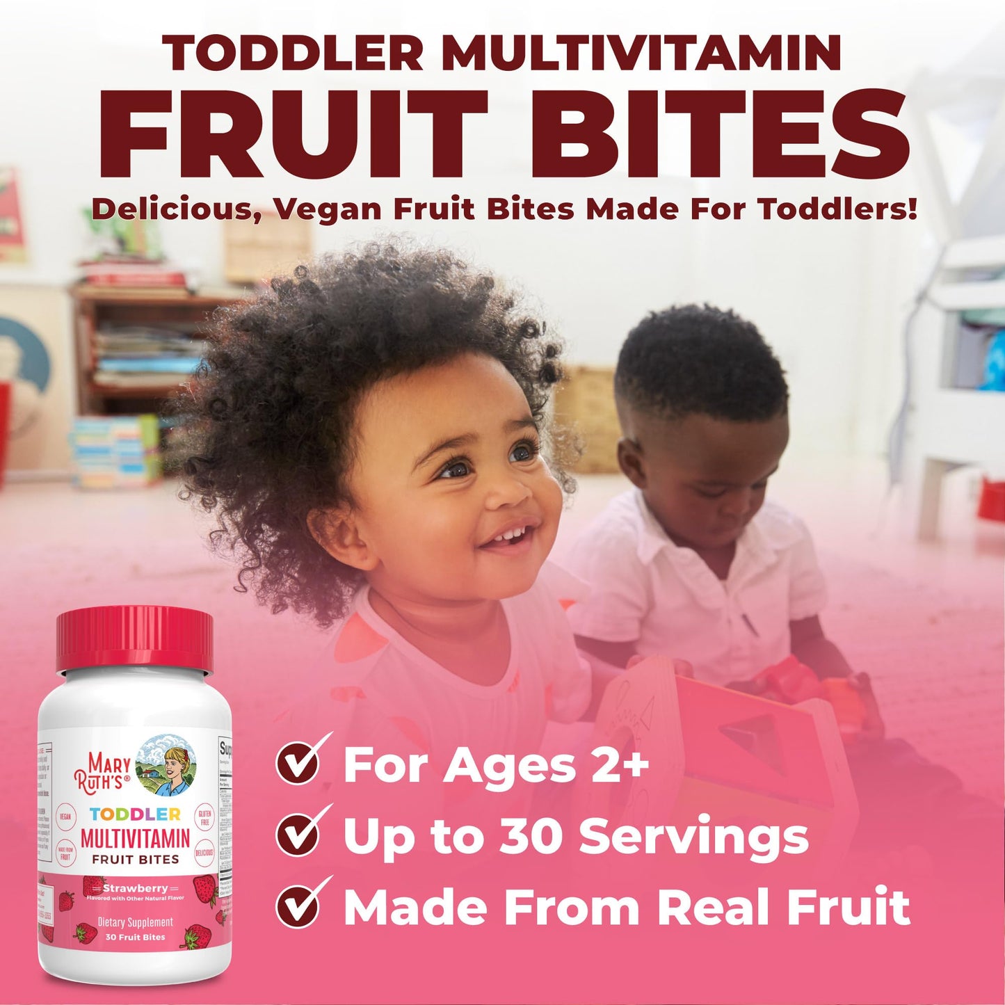 Multivitaminas para niños con empaque portátil y práctico MaryRuth's