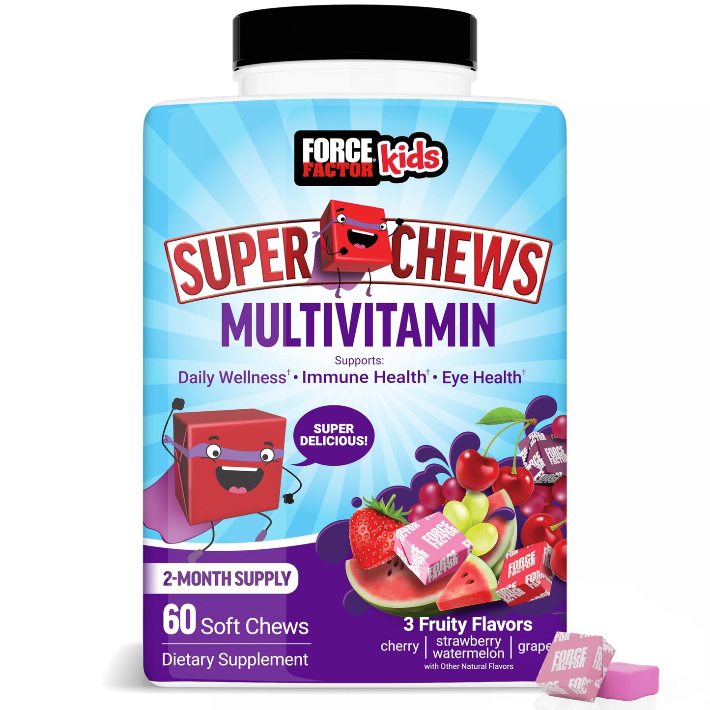Multivitaminas niños Force Factor frasco frontal