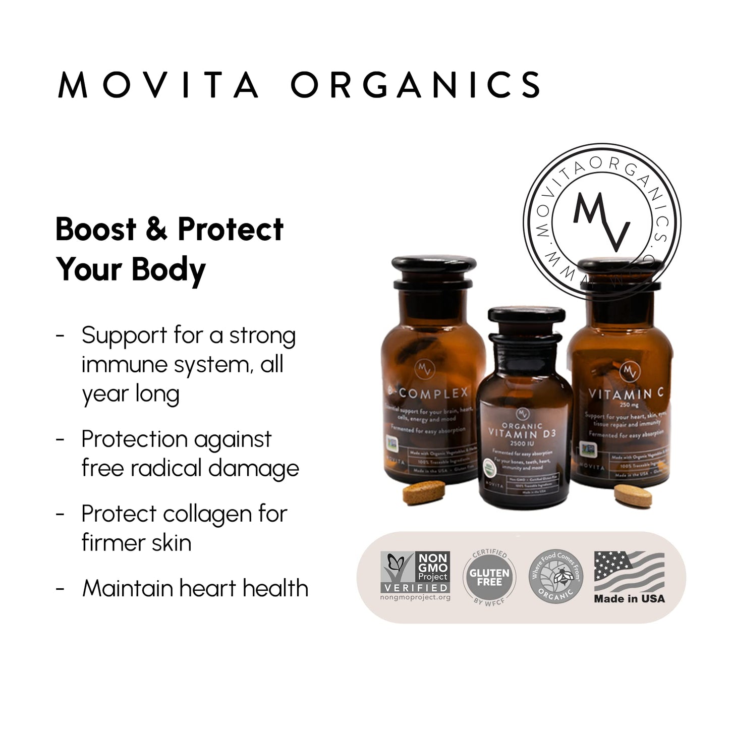 Multivitaminas prenatales Movita apoyo para desarrollo fetal y embarazo
